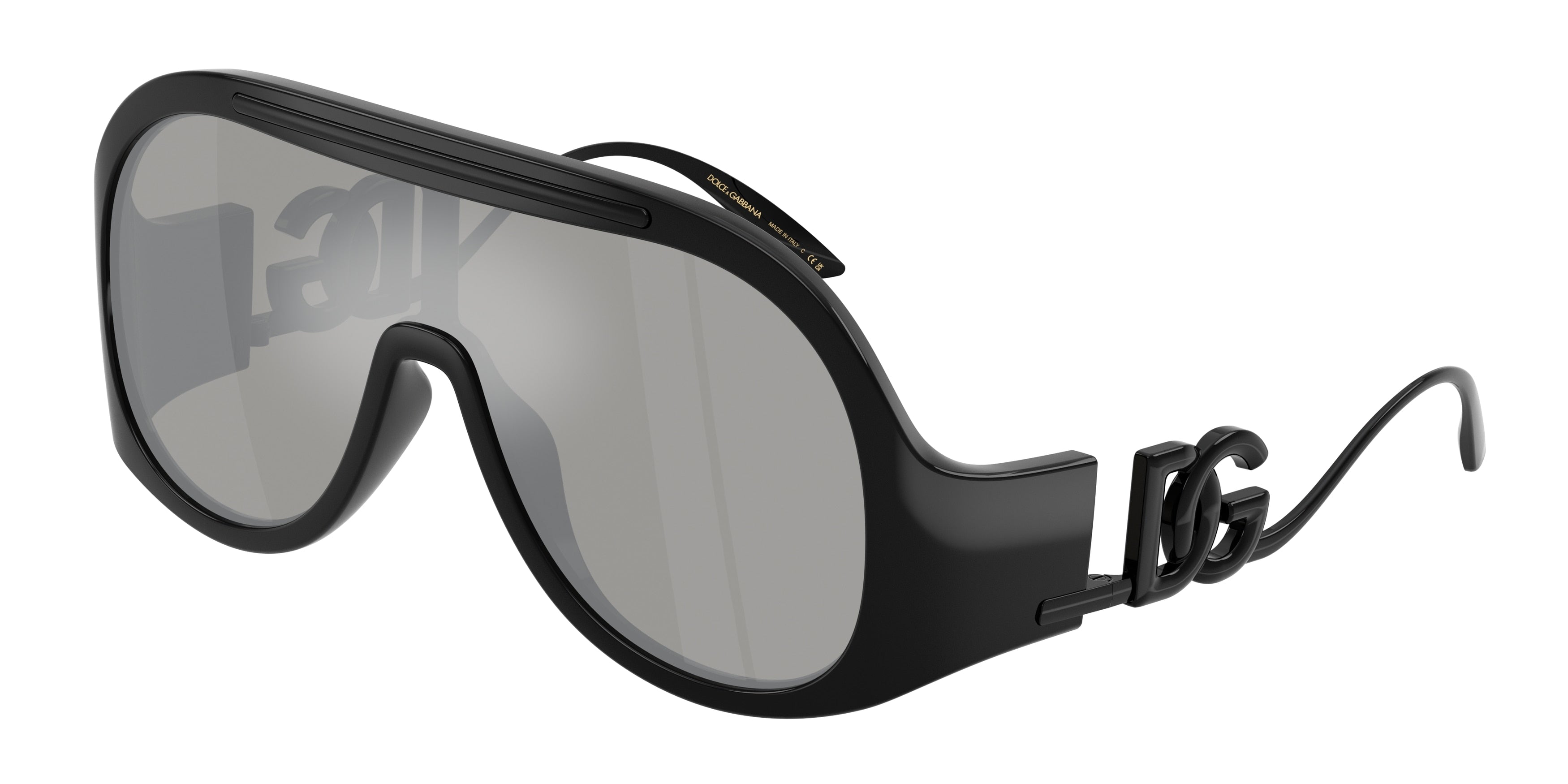 DOLCE & GABBANA DG6202 Pilot Sunglasses  501/6G-Black 0-115-128 - Color Map Black