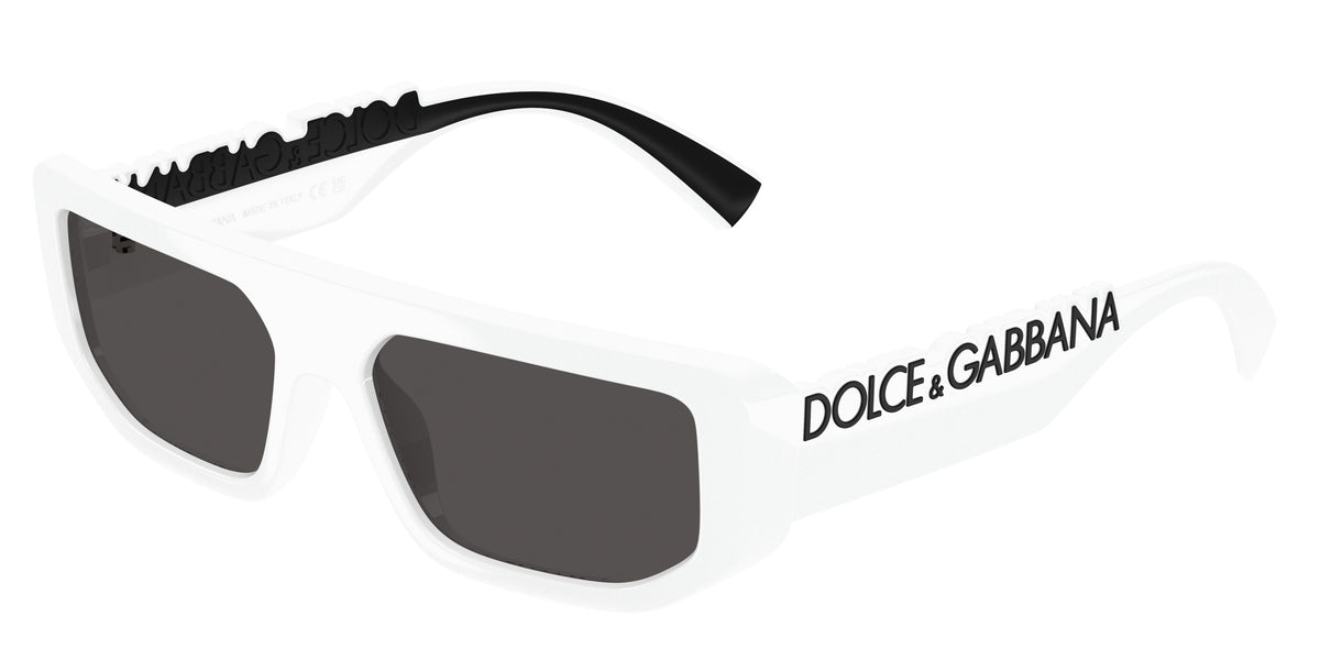 DOLCE & GABBANA DG6203 Rectangle Sunglasses 331287-White 56-145-16 - Color Map White