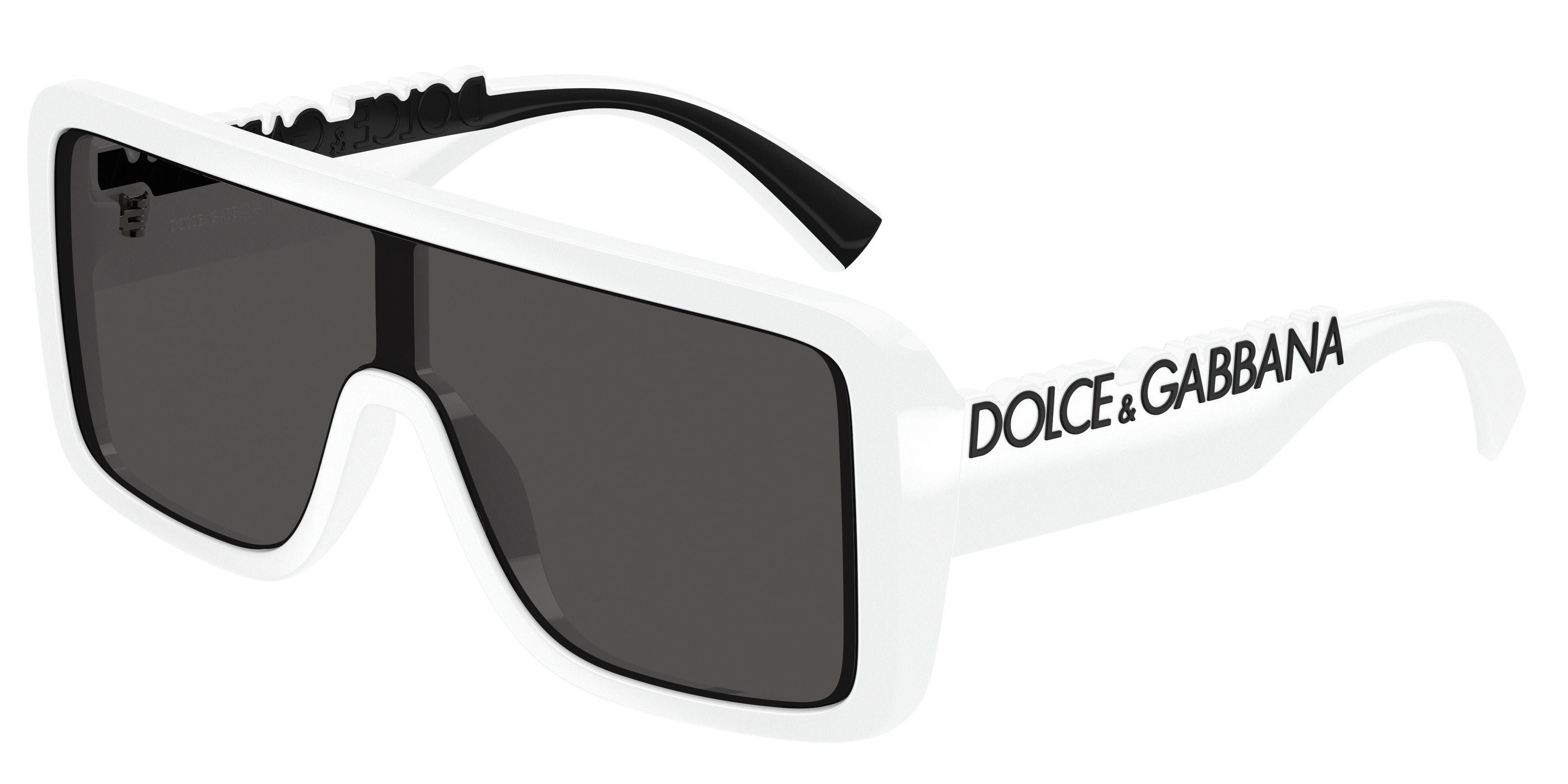 DOLCE & GABBANA DG6204 Rectangle Sunglasses  331287-White 0-145-134 - Color Map White