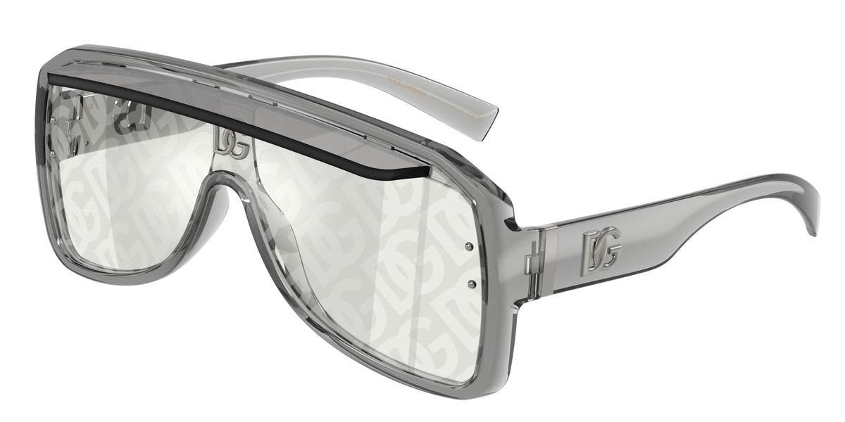 DOLCE & GABBANA DG6205 Pilot Sunglasses 3160AL-Transparent Grey 0-145-137 - Color Map Grey