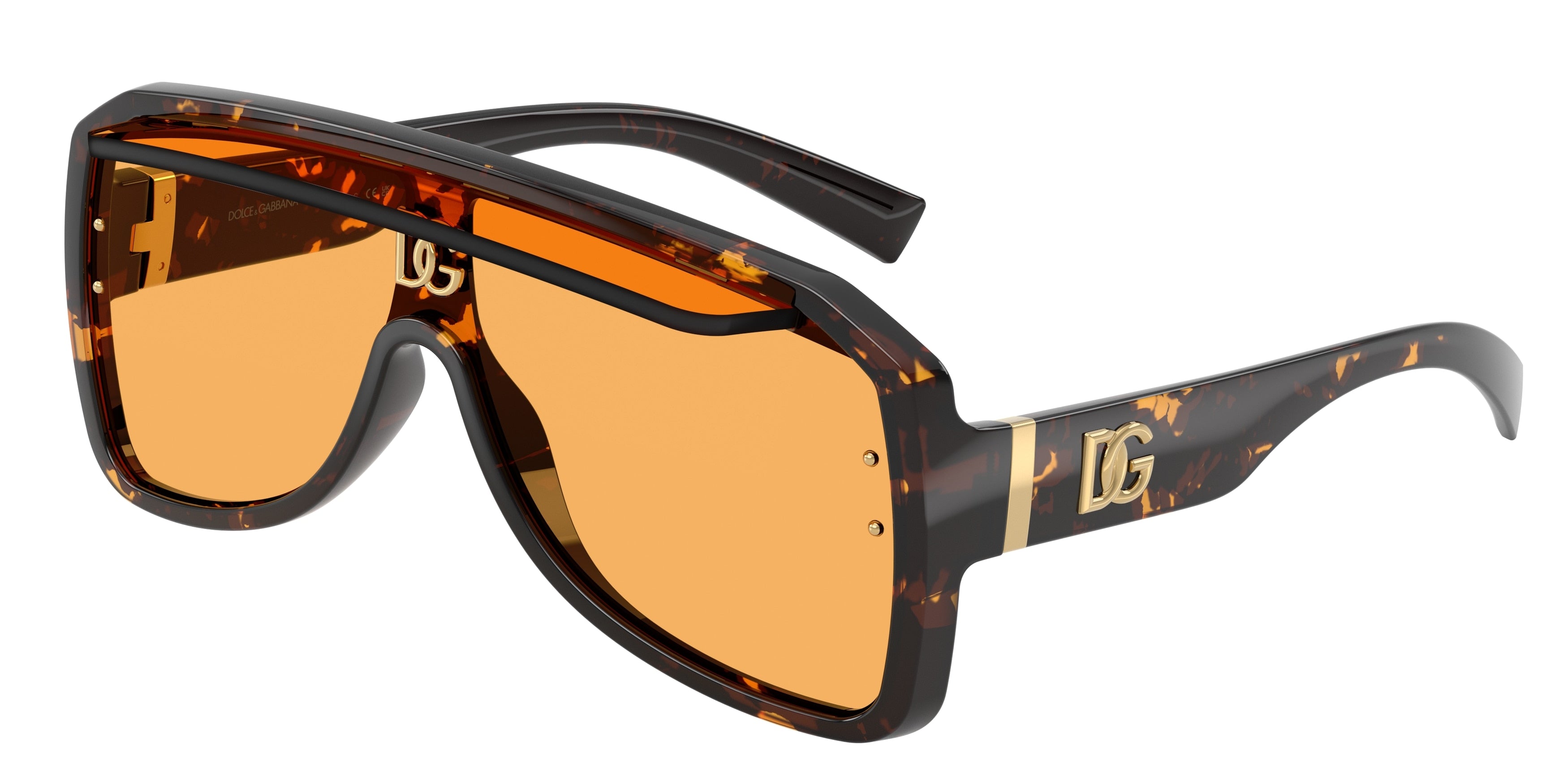 DOLCE & GABBANA DG6205 Pilot Sunglasses 512/85-Yellow Havana 0-145-137 - Color Map Tortoise