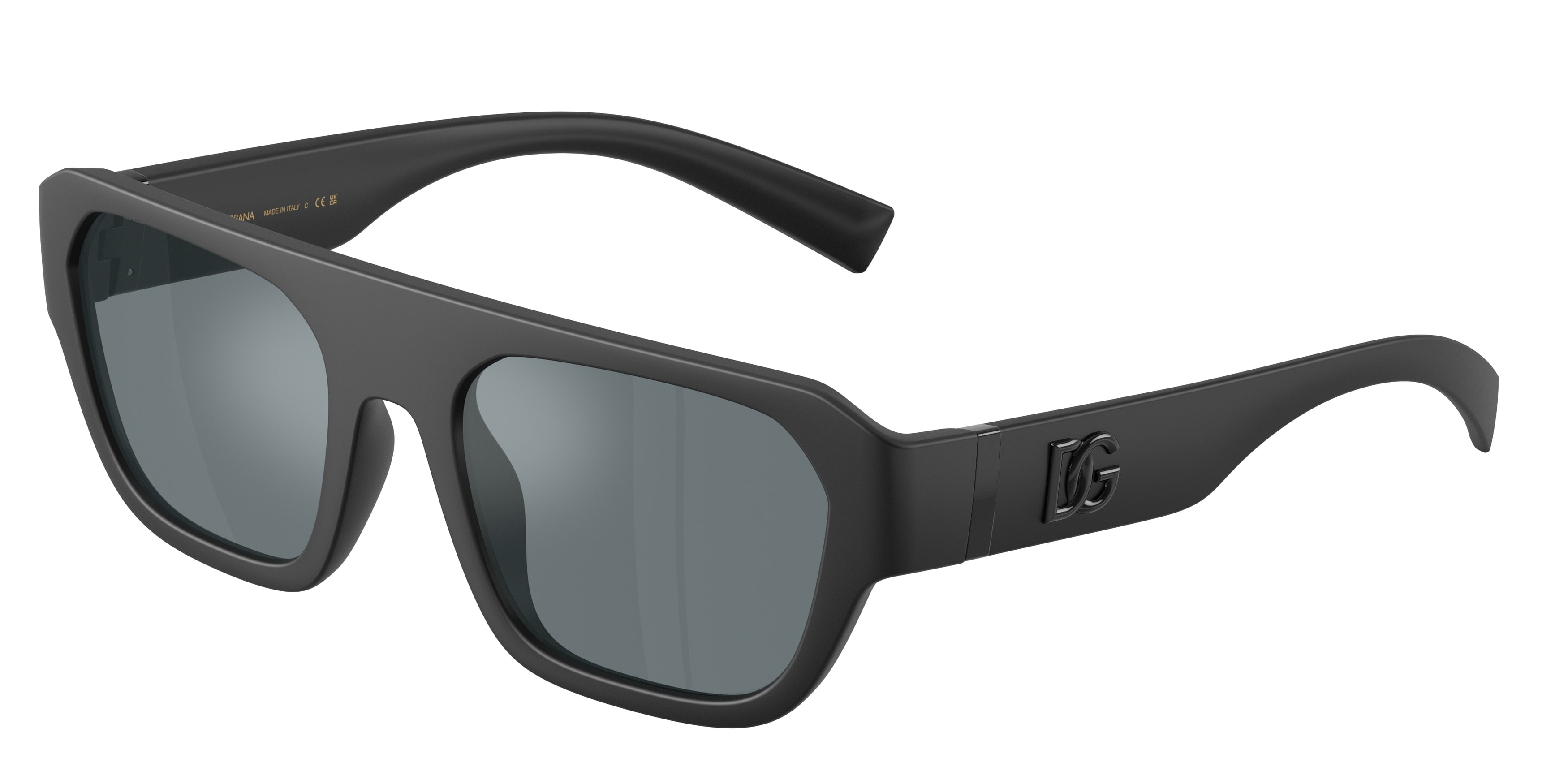 DOLCE & GABBANA DG6206 Square Sunglasses 25256G-Matte Black 54-145-20 - Color Map Black