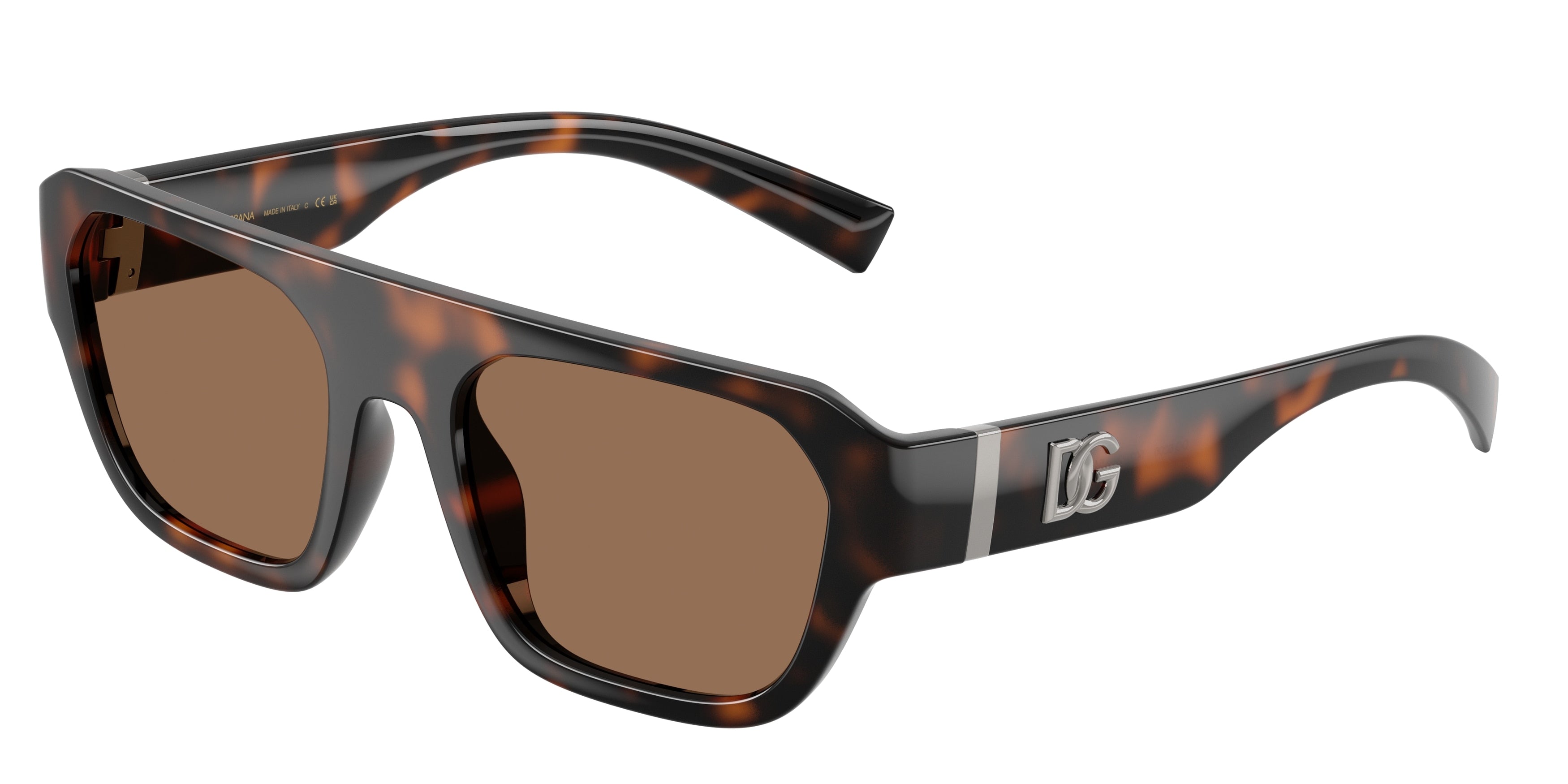 DOLCE & GABBANA DG6206 Square Sunglasses 502/73-Havana 54-145-20 - Color Map Tortoise