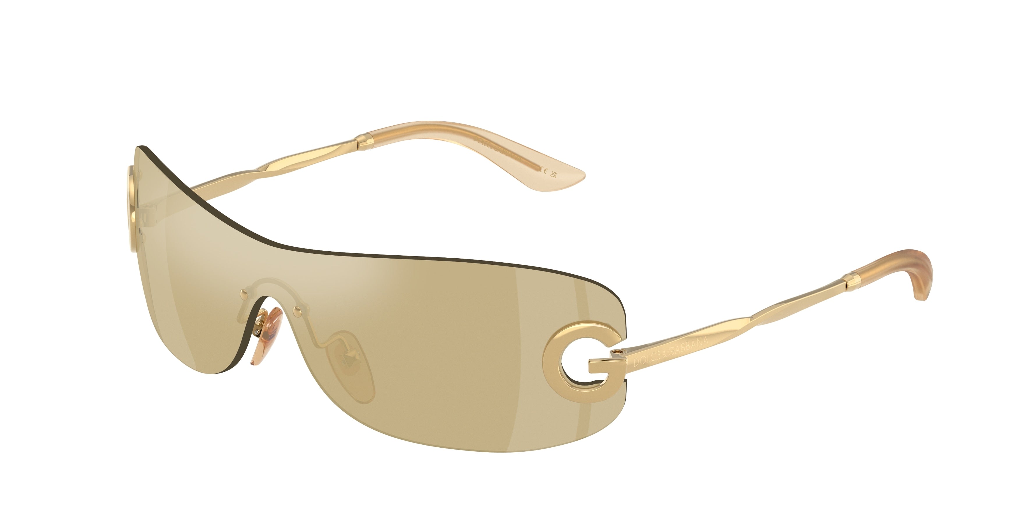 Dolce & Gabbana Kids DX2001 Rectangle Sunglasses  02/6E-Gold 28-125-128 - Color Map Gold
