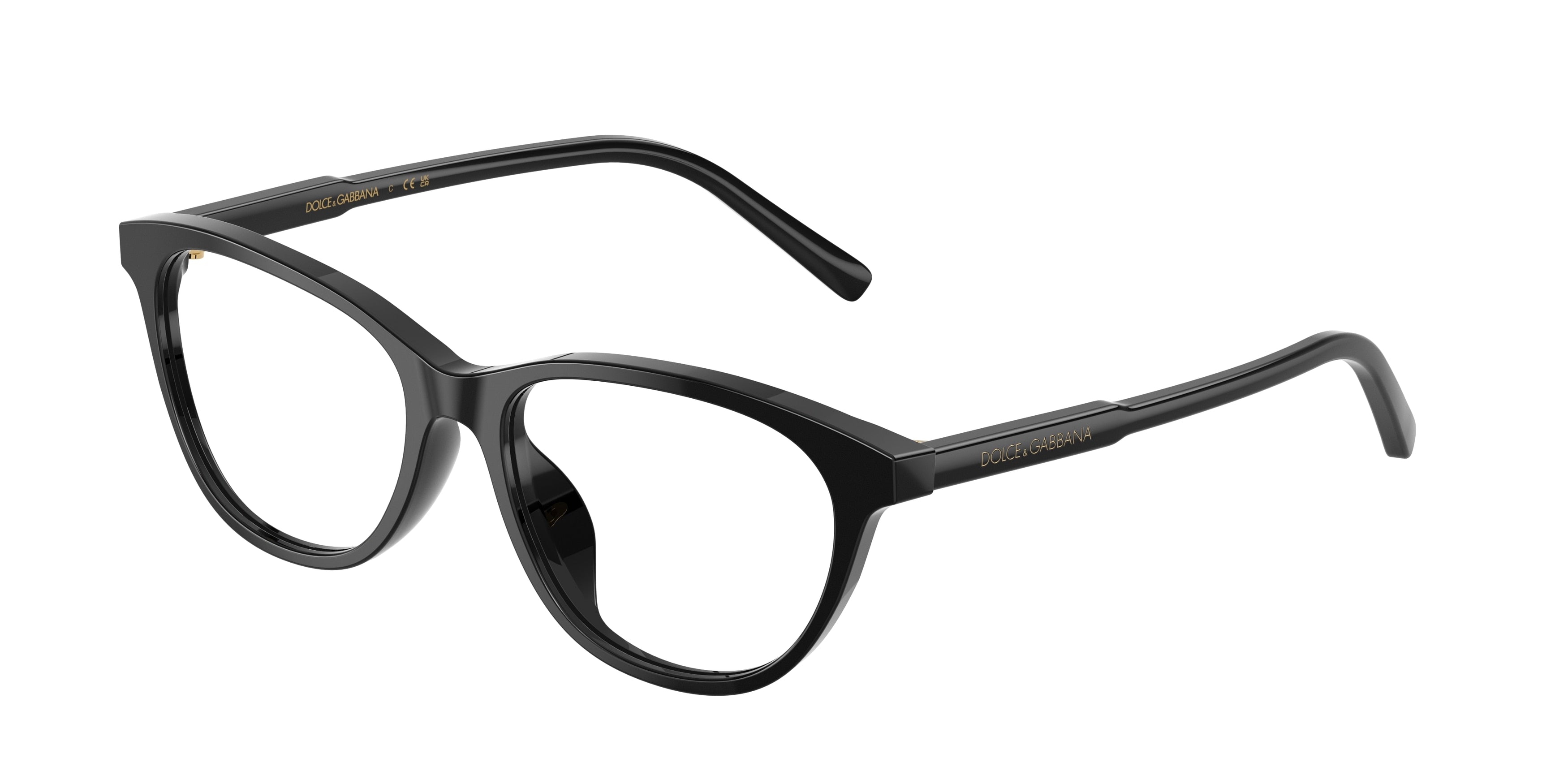 Dolce & Gabbana Kids DX3002 Cat Eye Eyeglasses 501-Black 50-130-15 - Color Map Black
