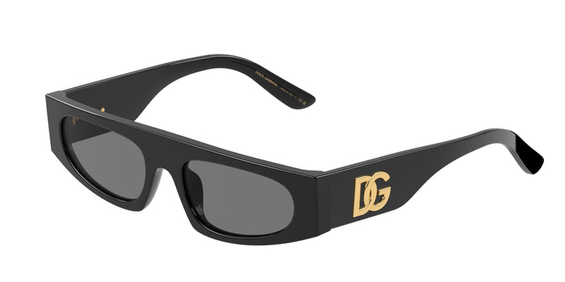 Dolce & Gabbana Kids DX4004 Rectangle Sunglasses 501/87-Black 47-130-16 - Color Map Black