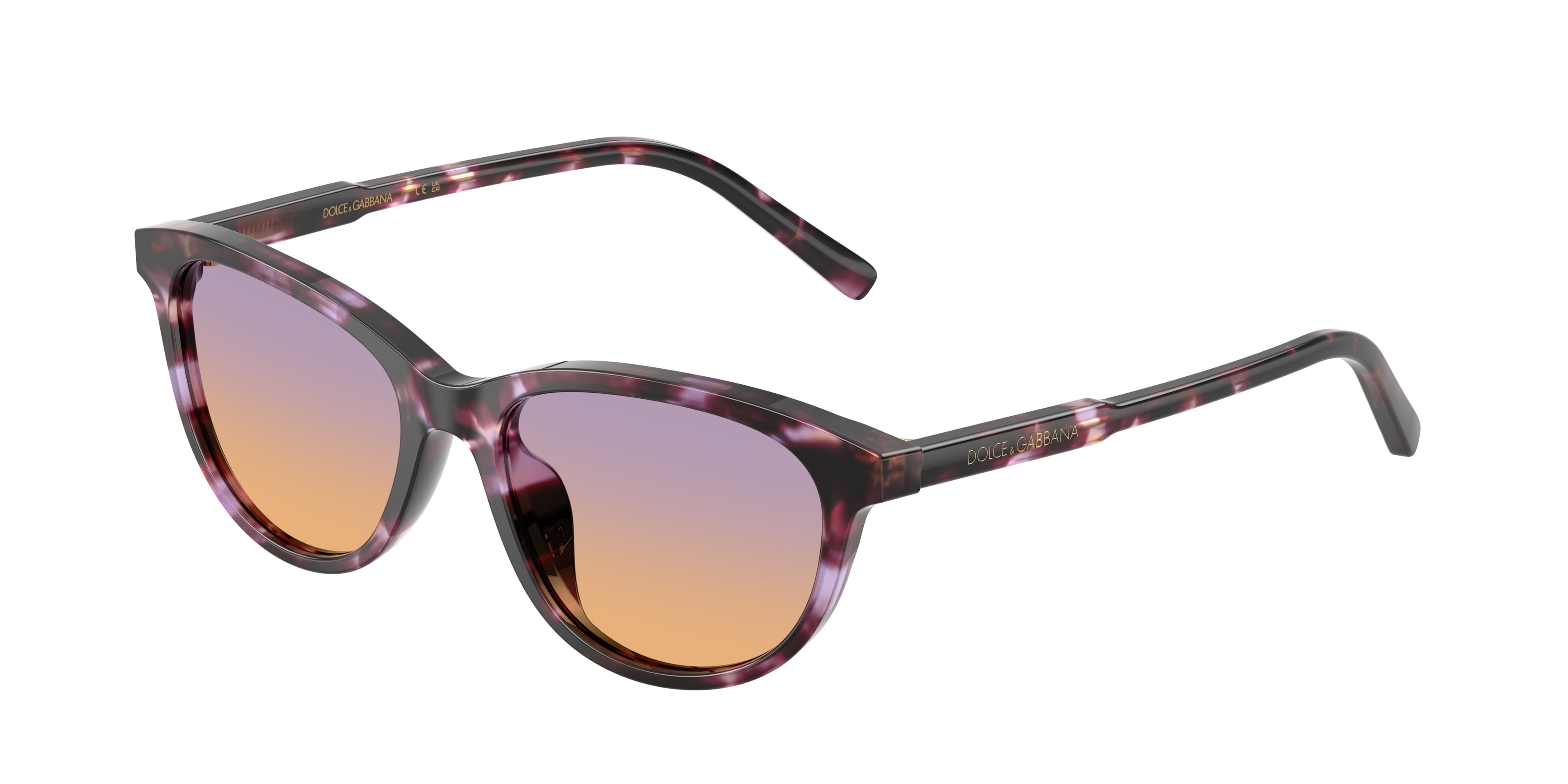 Dolce & Gabbana Kids DX4010 Cat Eye Sunglasses 3477EL-Violet Havana 48-130-15 - Color Map Violet