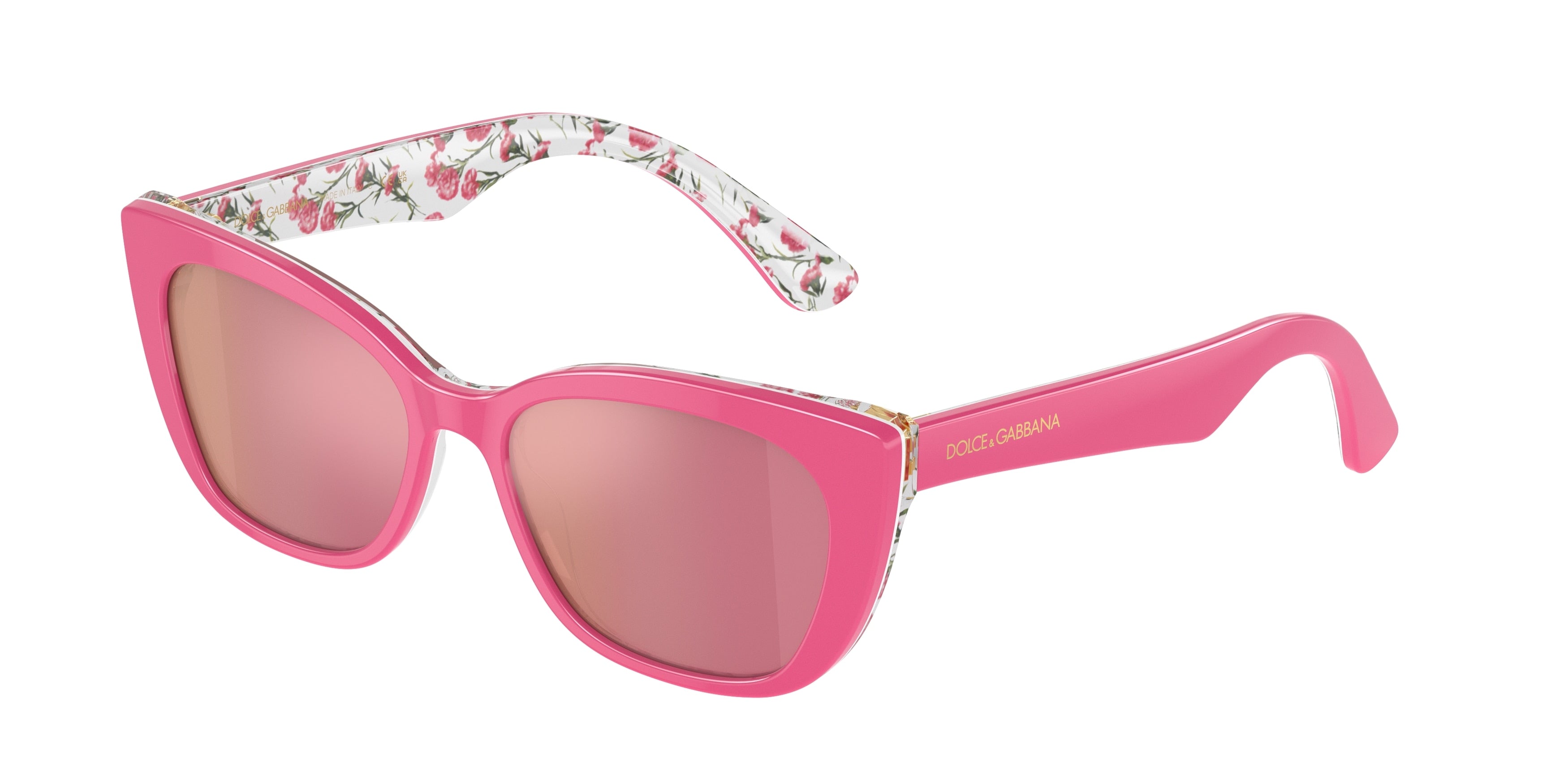 Dolce & Gabbana Kids DX4427 Cat Eye Sunglasses  3207/Z-Pink On Pink Flowers 49-130-15 - Color Map Pink