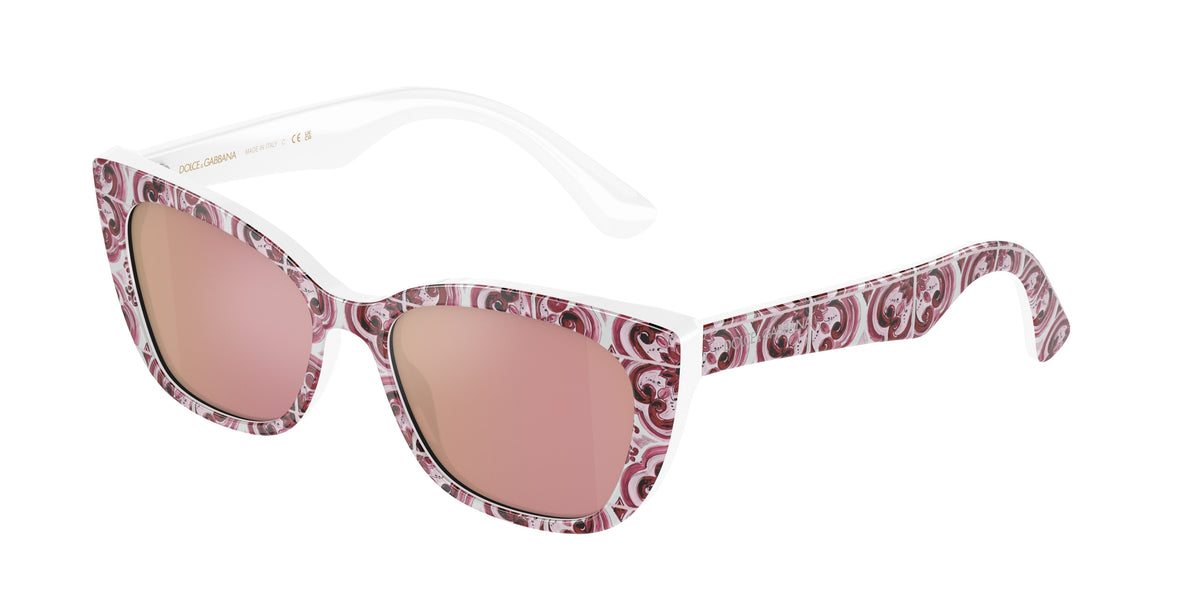 Dolce & Gabbana Kids DX4427 Cat Eye Sunglasses 3425E4-Maiolica Fuxia 49-130-15 - Color Map Multicolor