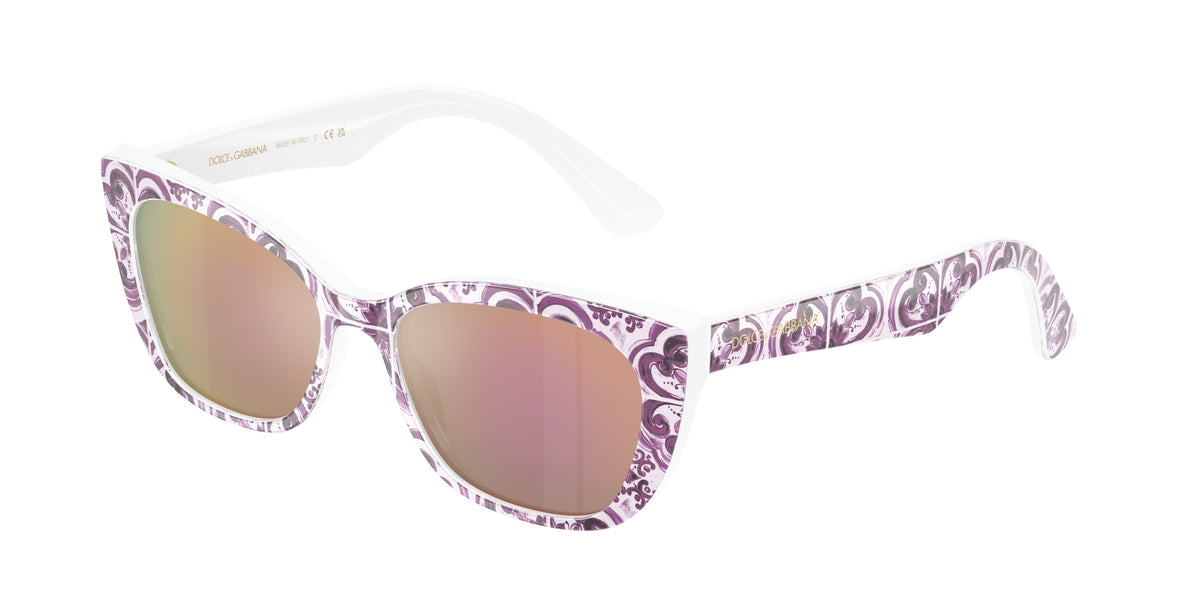 Dolce & Gabbana Kids DX4427 Cat Eye Sunglasses 34595R-Violet Maiolica 49-130-15 - Color Map Multicolor