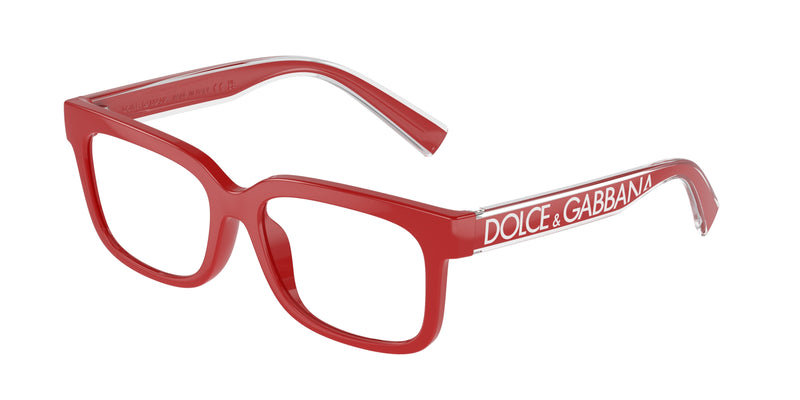 Dolce & Gabbana Kids DX5002 Rectangle Eyeglasses 3088-Red 49-130-15 - Color Map Red