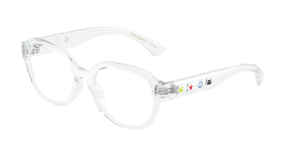 Dolce & Gabbana Kids DX5004U Round Eyeglasses 3133-Crystal 48-130-17 - Color Map Transparent