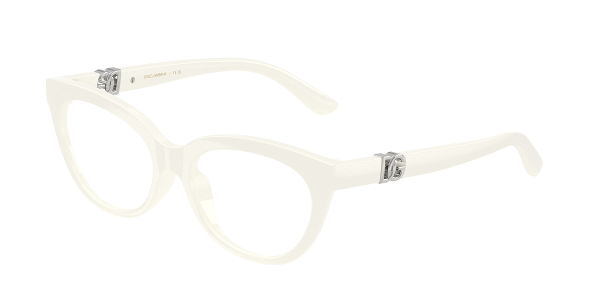 Dolce & Gabbana Kids DX5005U Butterfly Eyeglasses 3312-White 48-130-15 - Color Map White