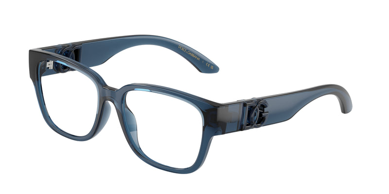 Dolce & Gabbana Kids DX5006 Square Eyeglasses 3009-Transparent Blue 49-130-15 - Color Map Blue