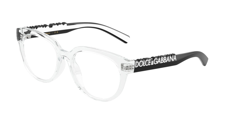 Dolce & Gabbana Kids DX5007 Phantos Eyeglasses 3133-Crystal 49-130-16 - Color Map Transparent