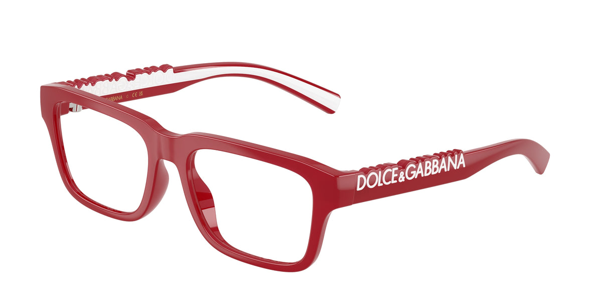 Dolce & Gabbana Kids DX5008 Rectangle Eyeglasses 3088-Red 49-130-16 - Color Map Red