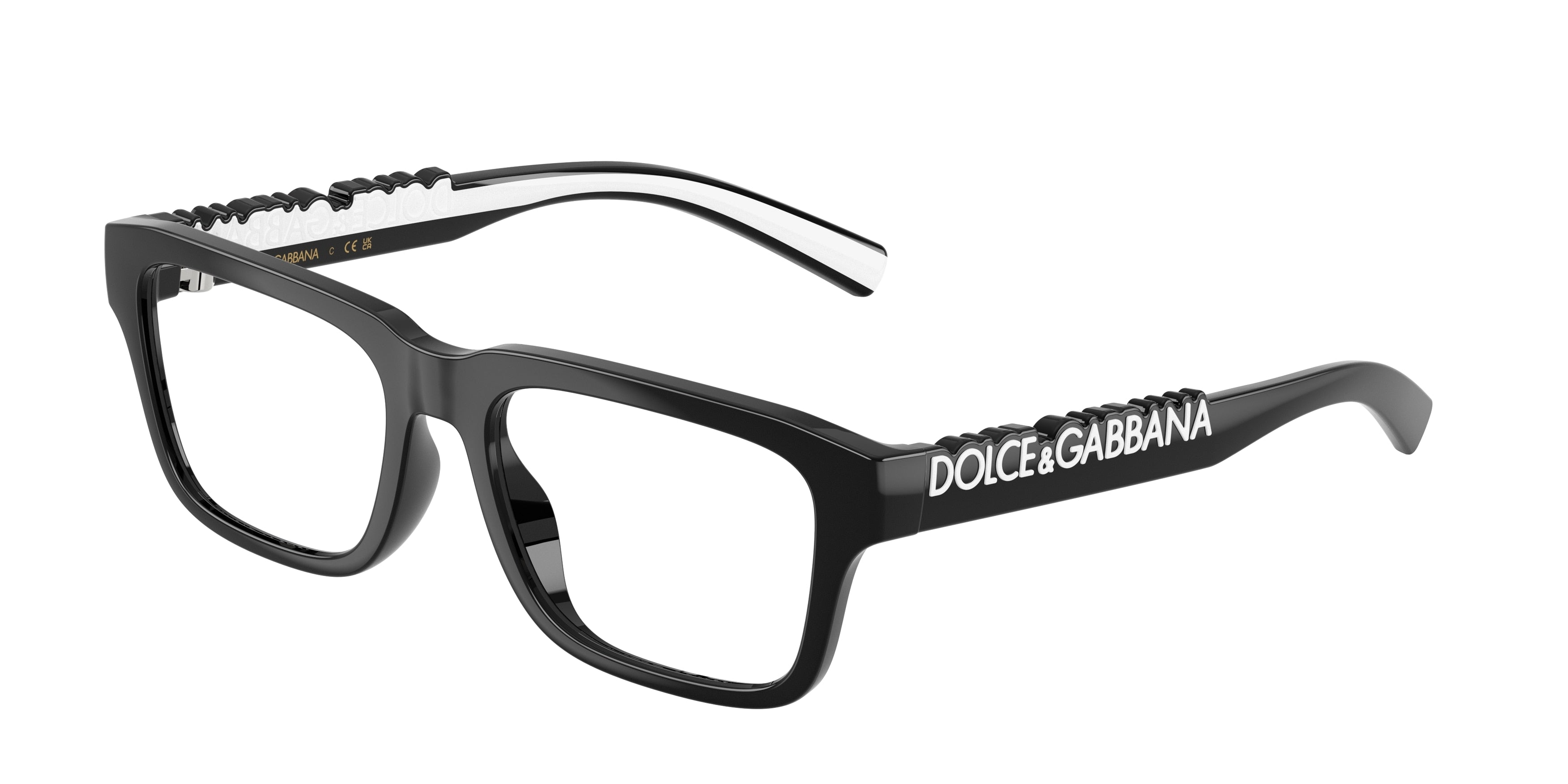 Dolce & Gabbana Kids DX5008 Rectangle Eyeglasses  501-Black 49-130-16 - Color Map Black