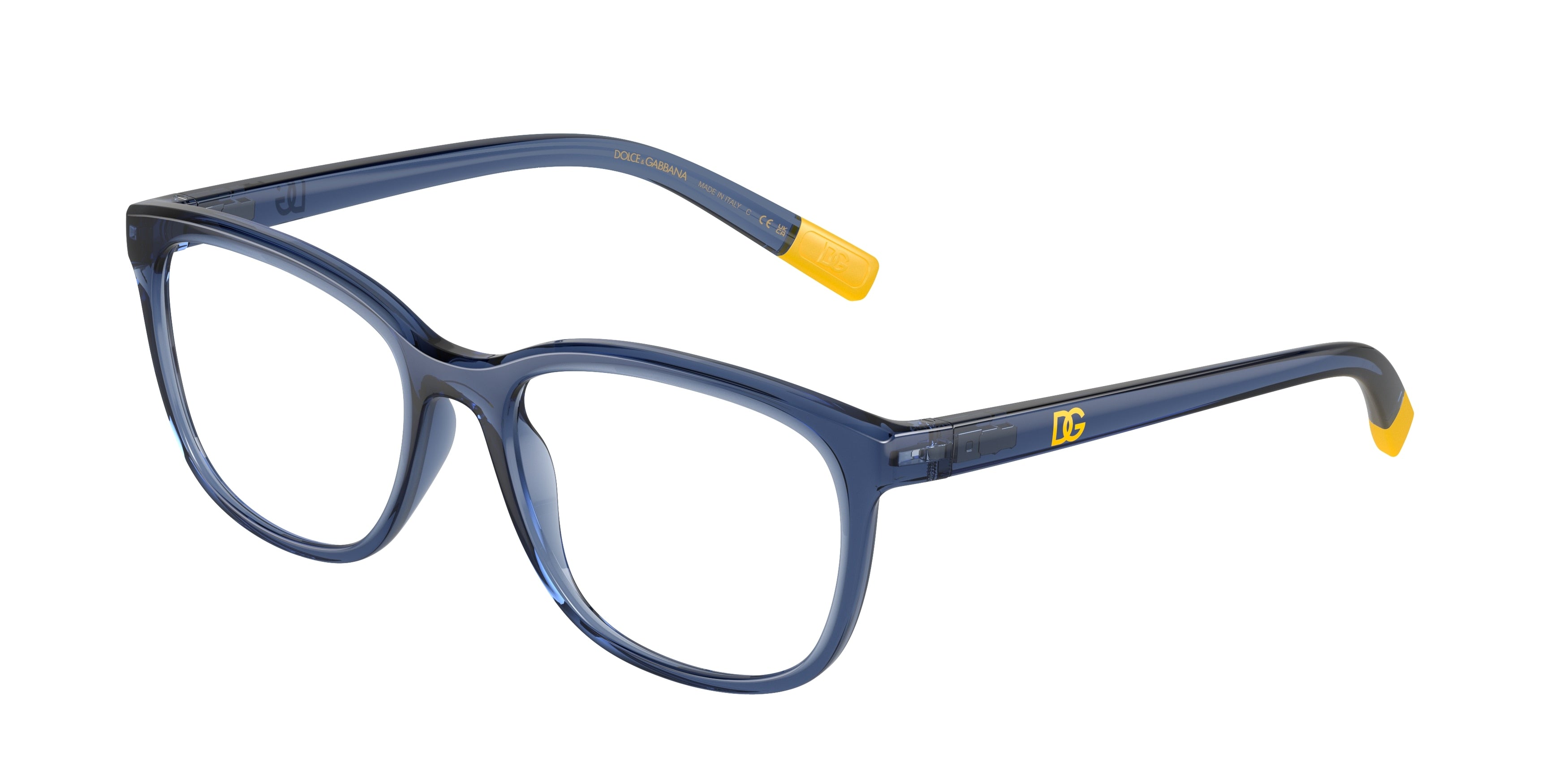 Dolce & Gabbana Kids DX5094 Rectangle Eyeglasses  3009-Opal Azure 50-130-16 - Color Map Blue