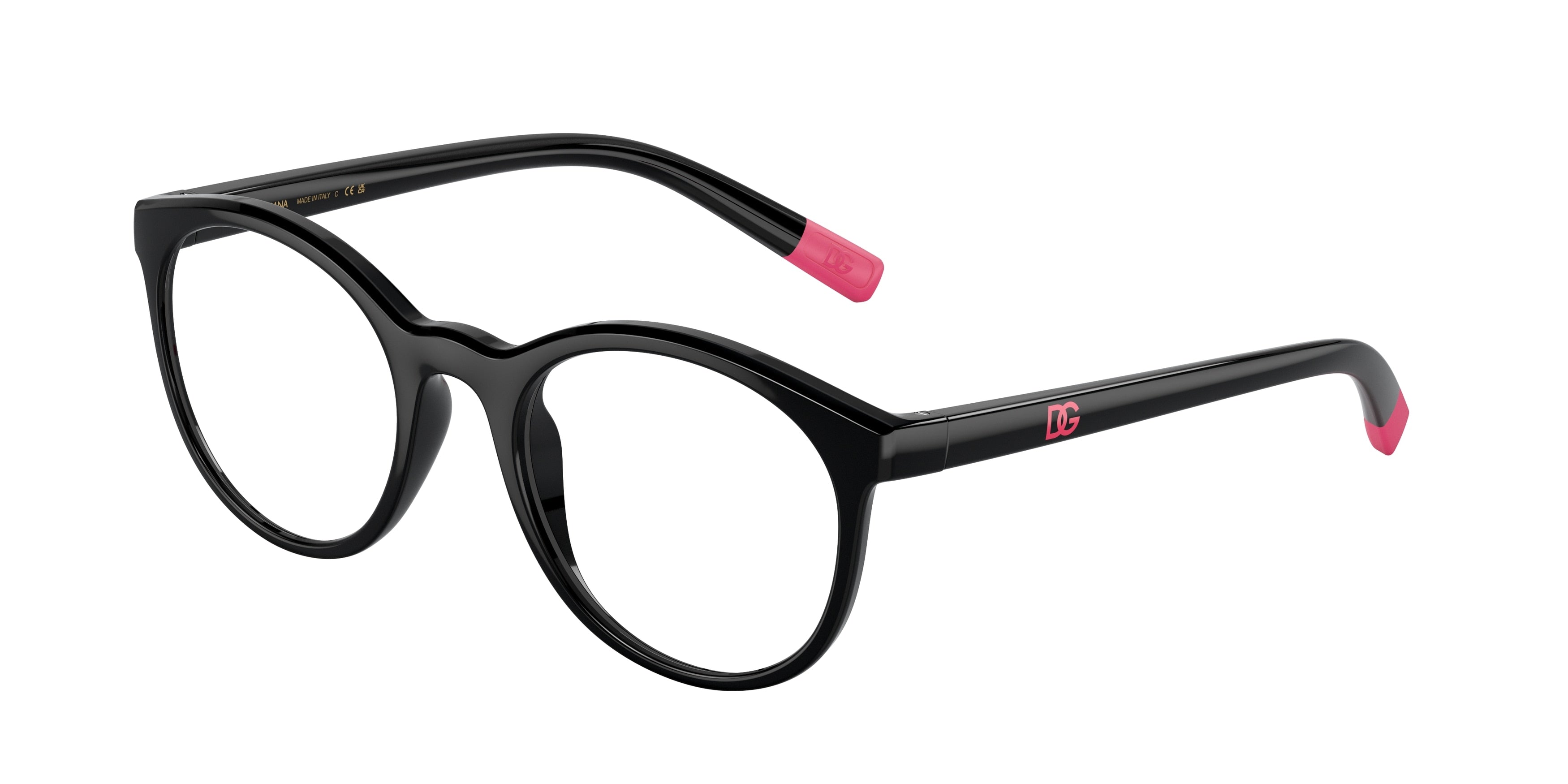 Dolce & Gabbana Kids DX5095 Phantos Eyeglasses  501-Black 48-130-19 - Color Map Black