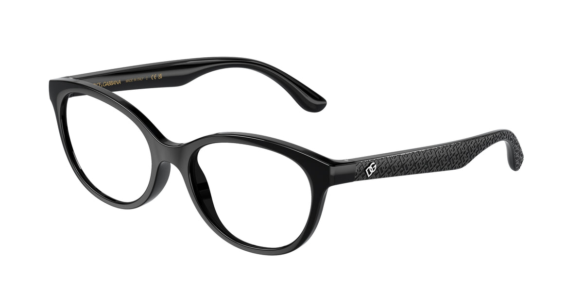 Dolce & Gabbana Kids DX5096 Butterfly Eyeglasses 501-Black 49-130-16 - Color Map Black