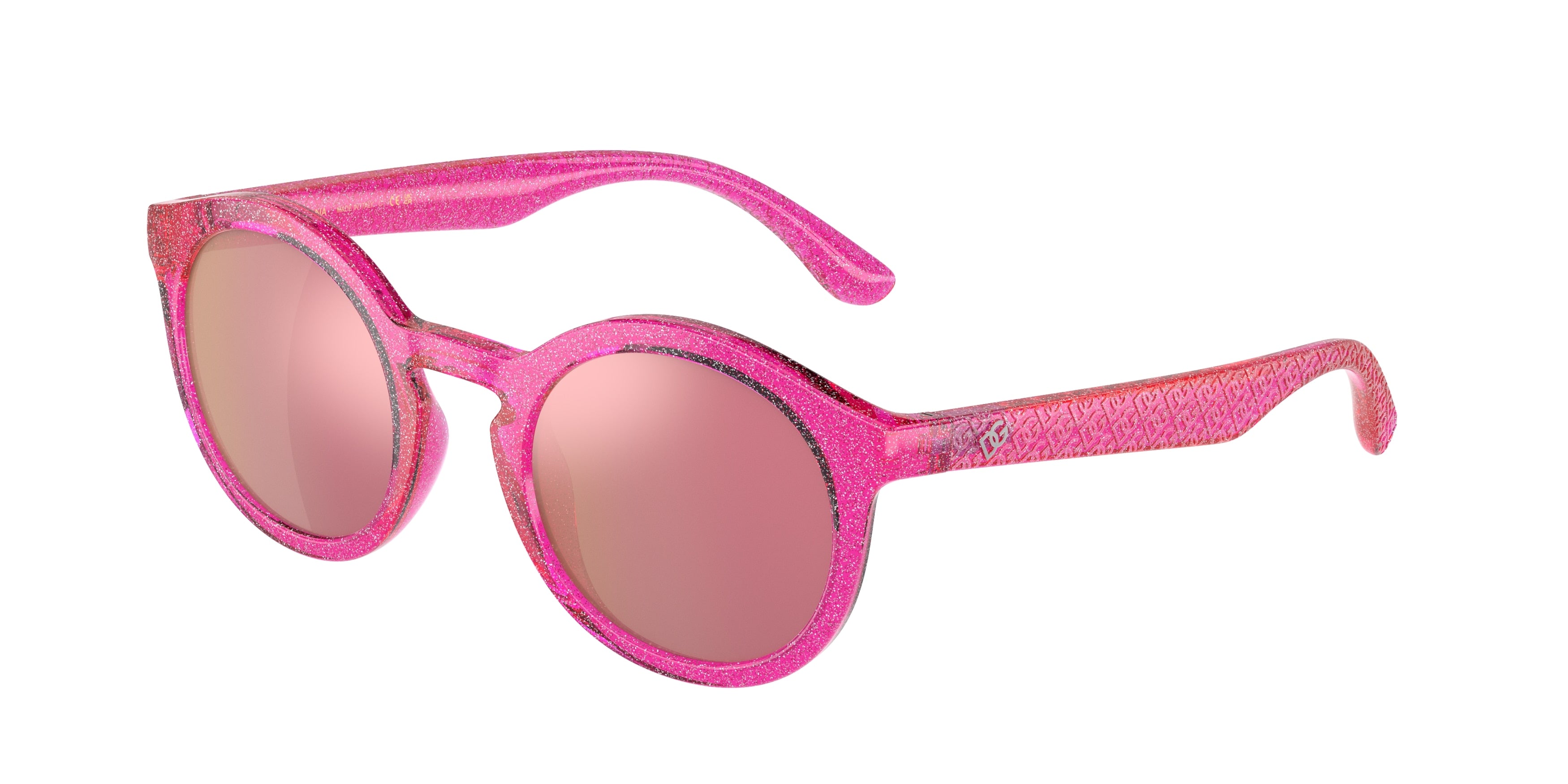 Dolce & Gabbana Kids DX6002 Phantos Sunglasses  3351/Z-Pink Glitter 45-130-21 - Color Map Pink