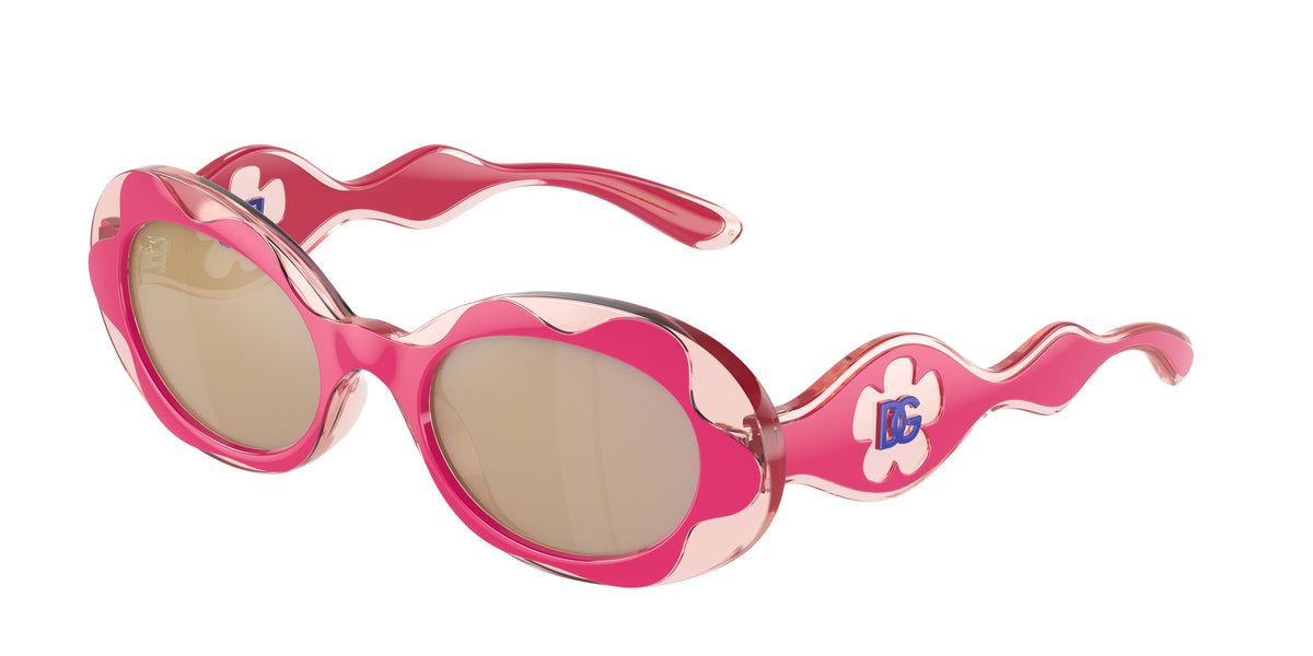 Dolce & Gabbana Kids DX6005 Oval Sunglasses 30981T-Pink 49-130-19 - Color Map Pink