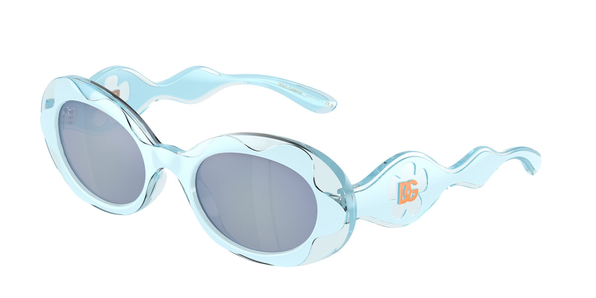 Dolce & Gabbana Kids DX6005 Oval Sunglasses 33451U-Azure 49-130-19 - Color Map Blue