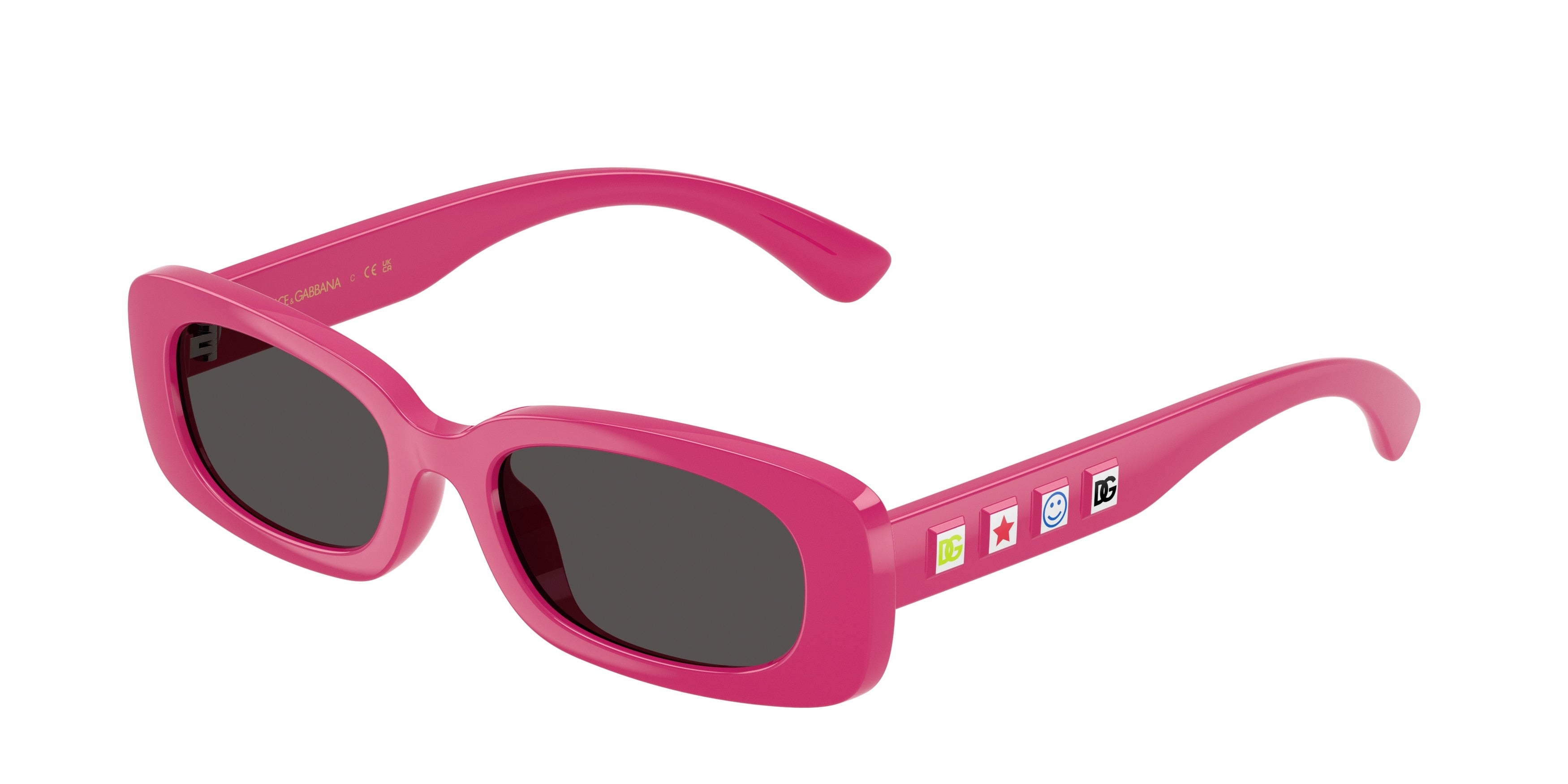 Dolce & Gabbana Kids DX6006U Rectangle Sunglasses  309887-Fucsia 46-130-16 - Color Map Pink