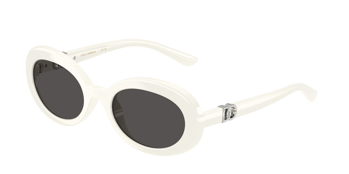 Dolce & Gabbana Kids DX6007U Oval Sunglasses 331287-White 49-130-19 - Color Map White