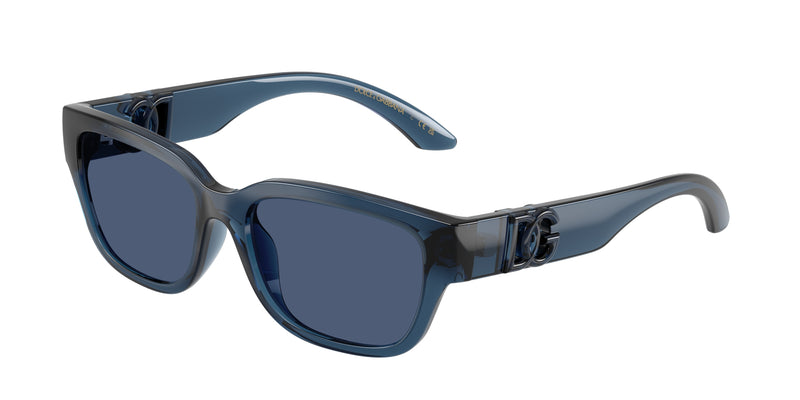 Dolce & Gabbana Kids DX6009 Rectangle Sunglasses 300980-Transparent Blue 50-130-15 - Color Map Blue