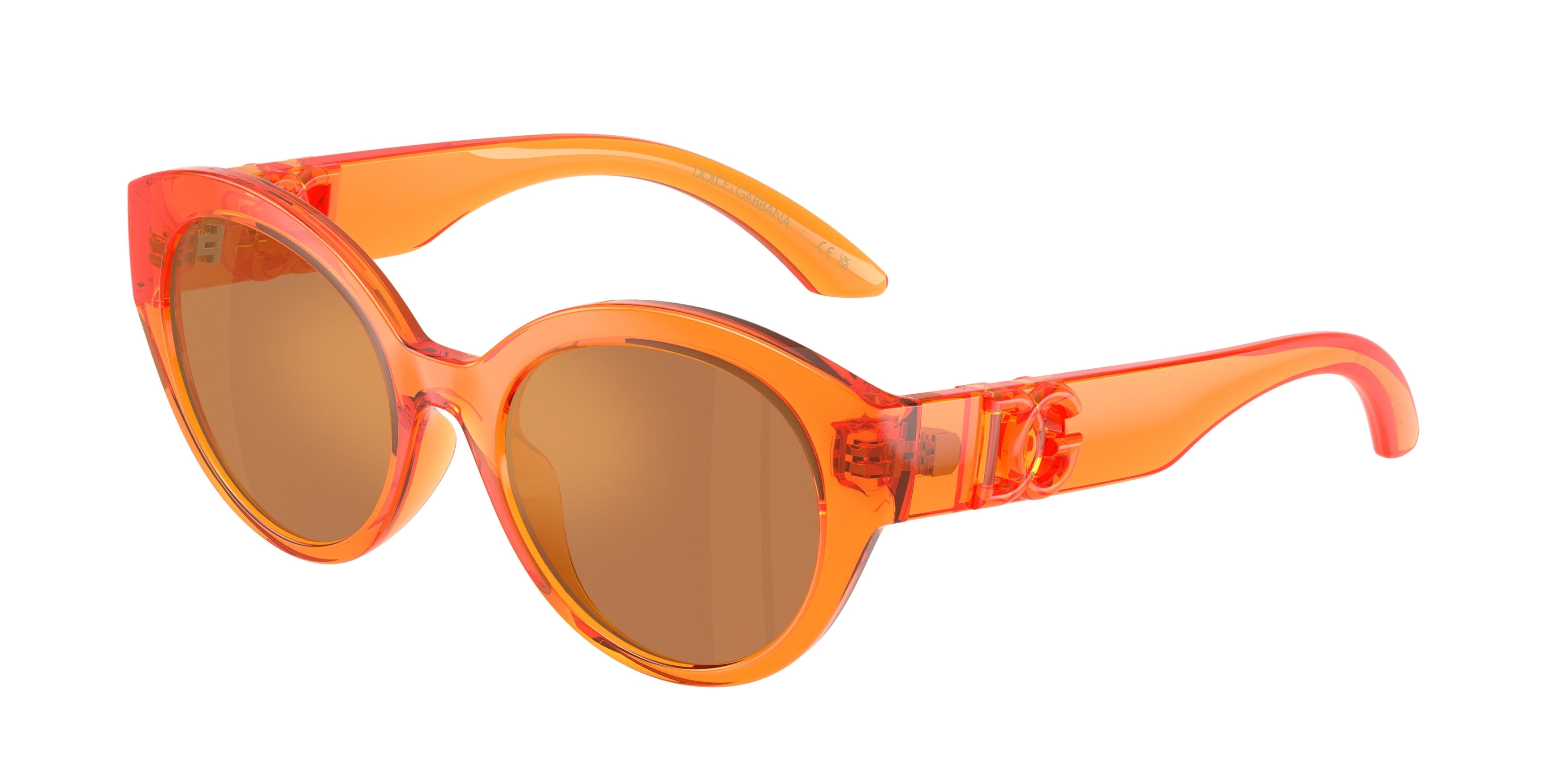 Dolce & Gabbana Kids DX6010 Butterfly Sunglasses  33887J-Transparent Orange 47-130-17 - Color Map Orange