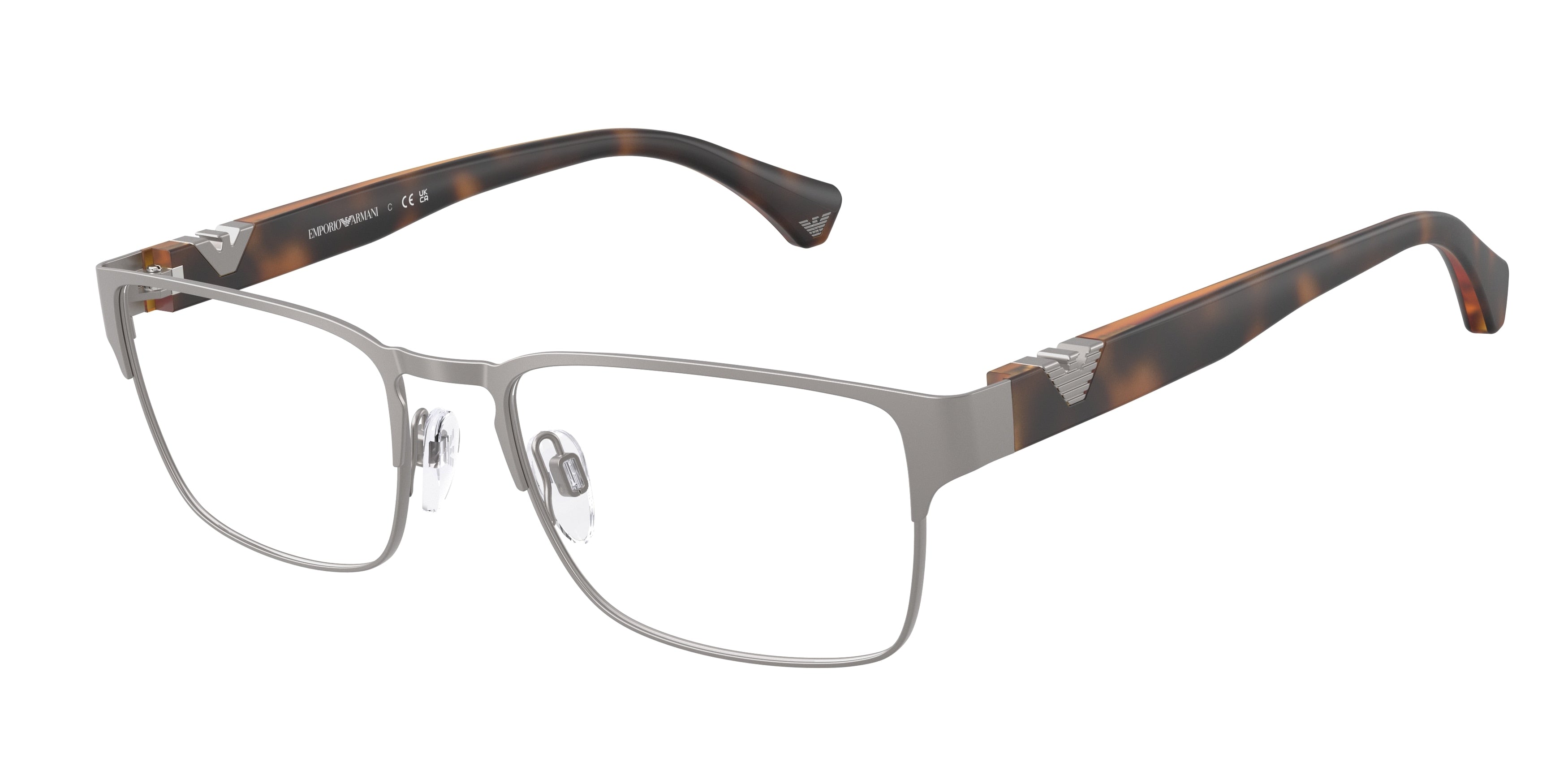 Emporio Armani EA1027 Square Eyeglasses 3003-Matte Gunmetal 57-140-18 - Color Map Grey