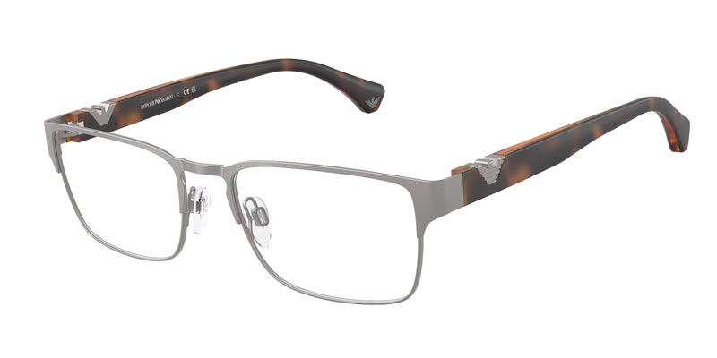 Emporio Armani EA1027 Square Eyeglasses 3003-Matte Gunmetal 57-140-18 - Color Map Grey