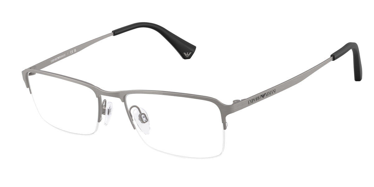 Emporio Armani EA1044TD Rectangle Eyeglasses 3032-Brushed Gunmetal 55-145-18 - Color Map Grey