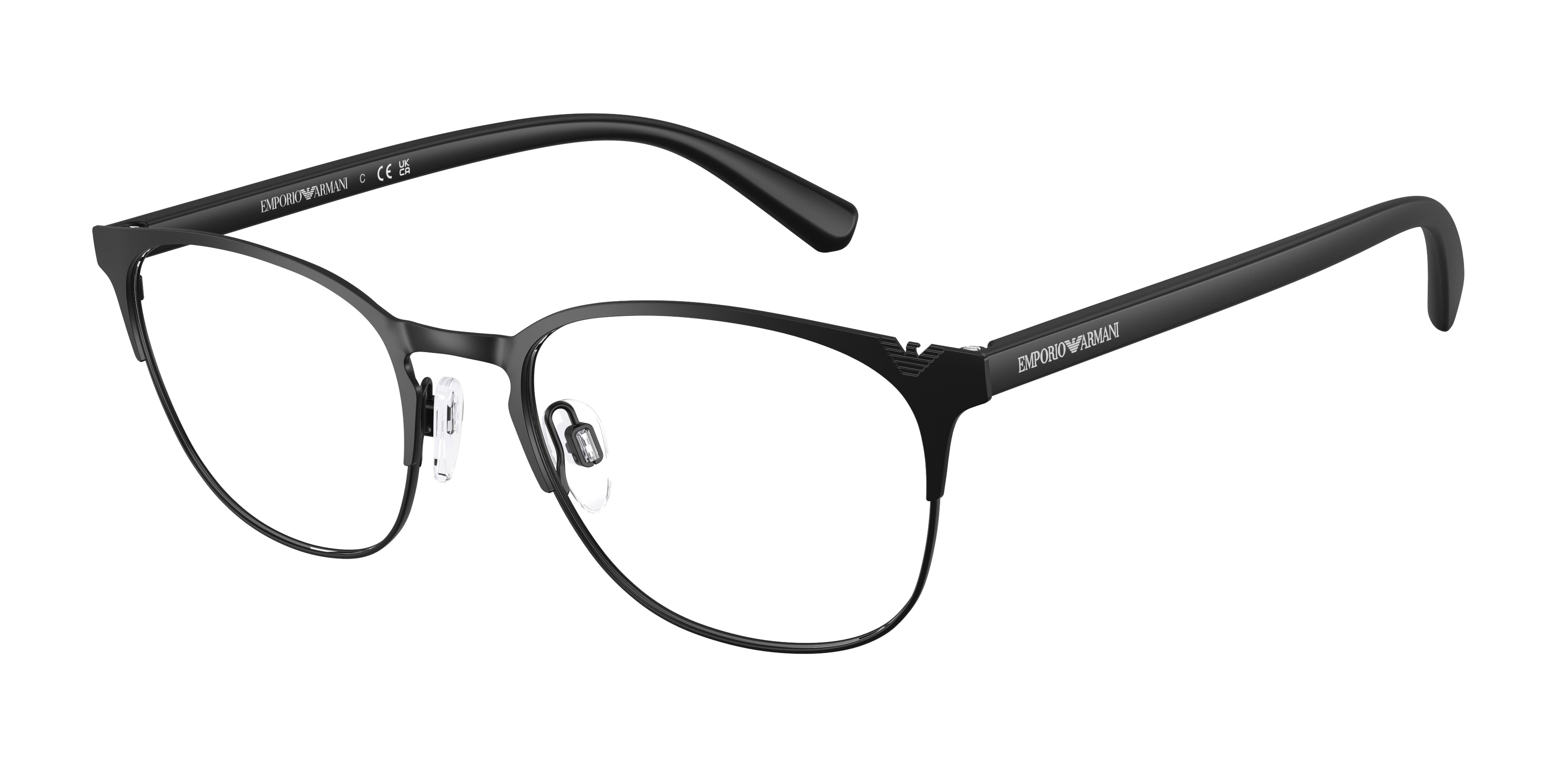 Emporio Armani EA1059 Oval Eyeglasses 3001-Matte Black 53-145-19 - Color Map Black