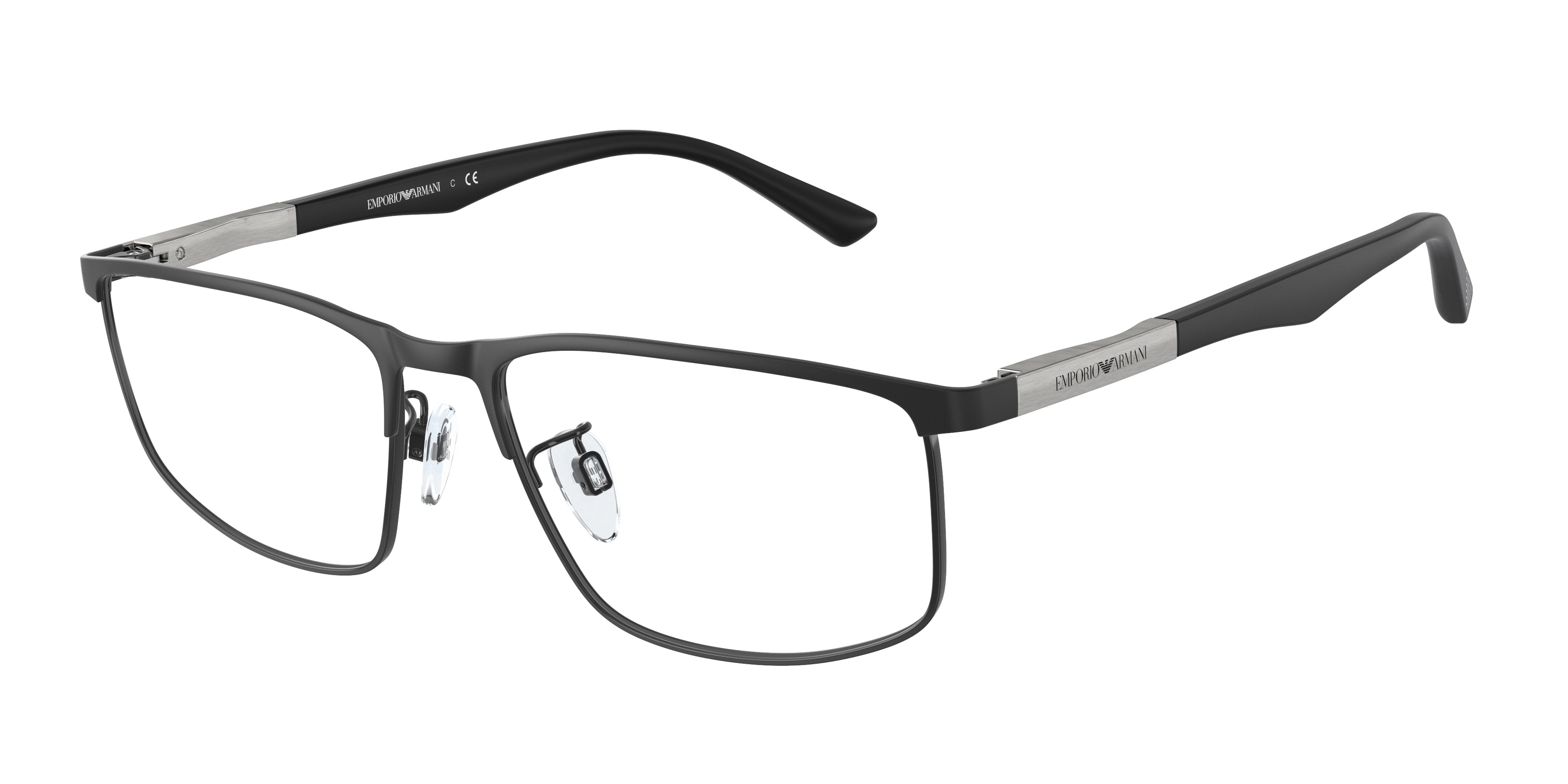 Emporio Armani EA1131 Pillow Eyeglasses 3001-Matte Black 56-145-17 - Color Map Black