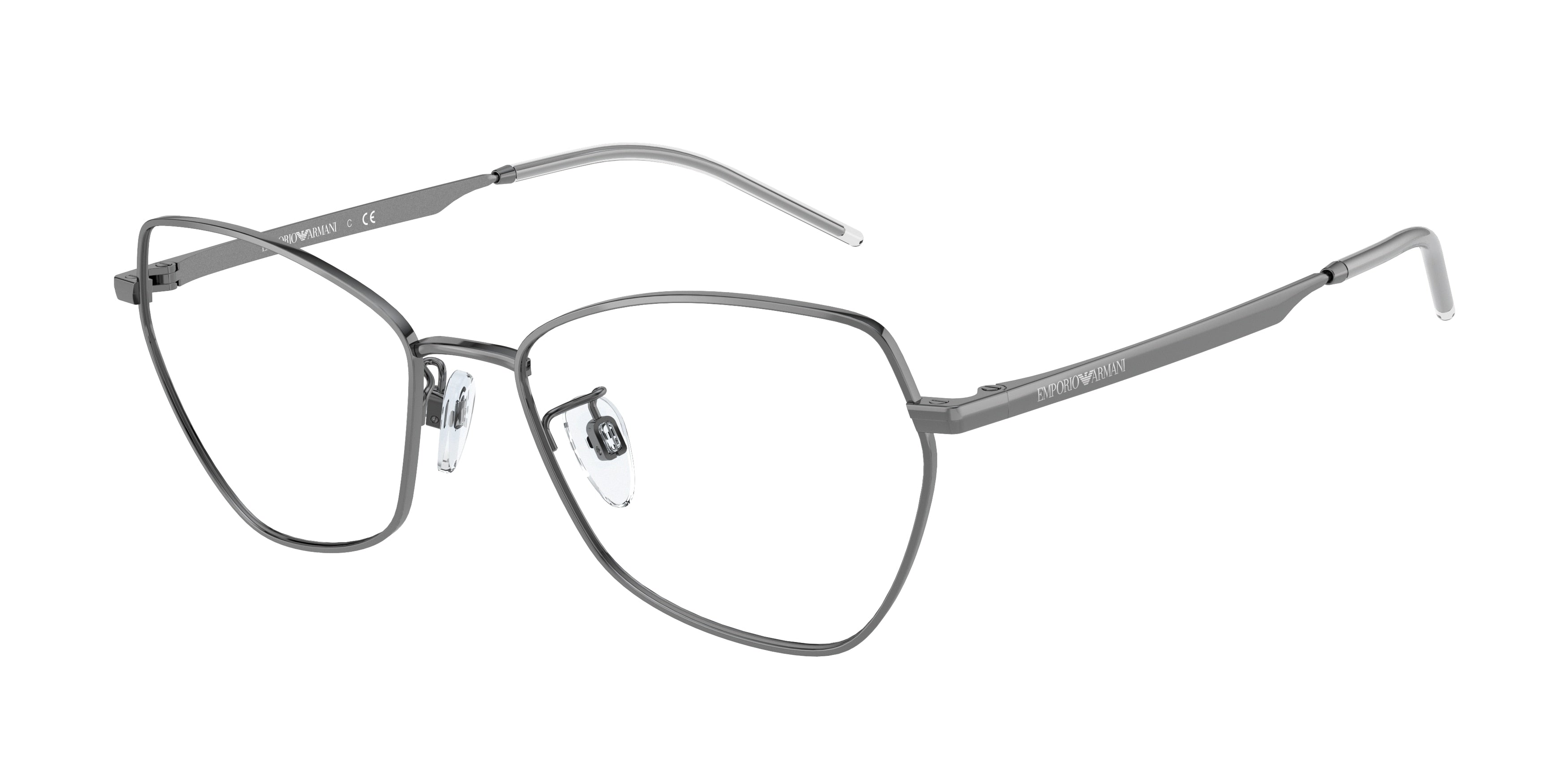 Emporio Armani EA1133 Butterfly Eyeglasses 3010-Shiny Gunmetal 53-140-17 - Color Map Grey