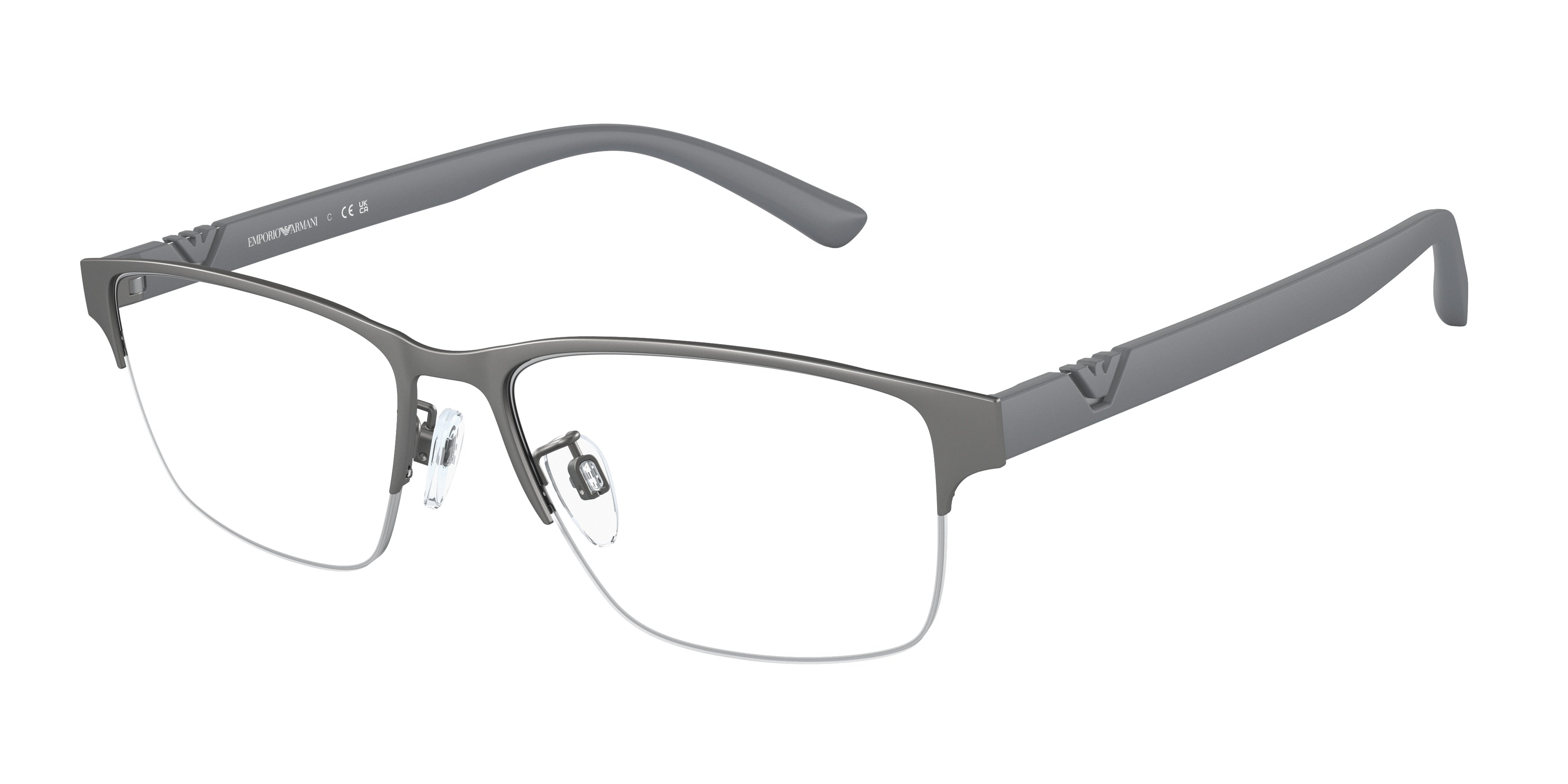 Emporio Armani EA1138 Pillow Eyeglasses 3003-Matte Gunmetal 56-145-17 - Color Map Grey