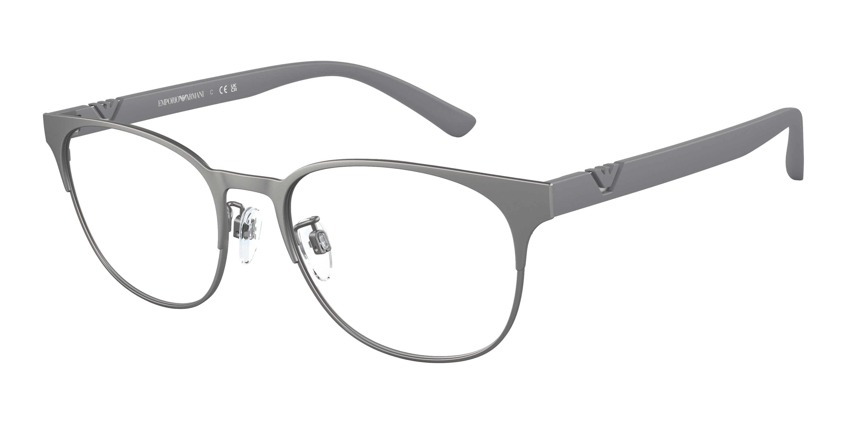 Emporio Armani EA1139 Pillow Eyeglasses  3003-Matte Gunmetal 53-145-19 - Color Map Grey