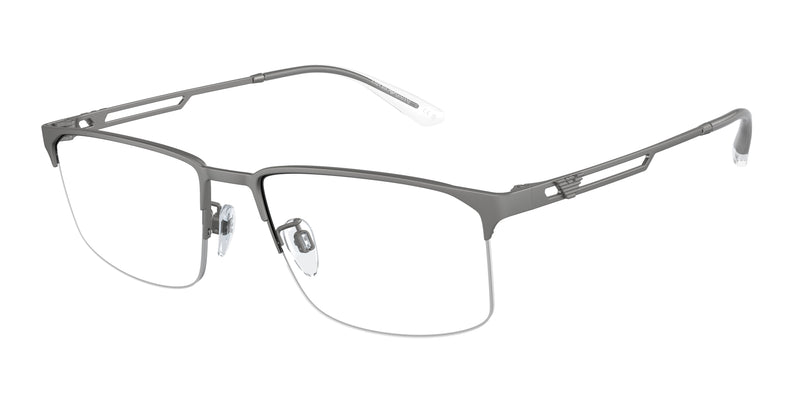 Emporio Armani EA1143 Pillow Eyeglasses 3003-Matte Gunmetal 57-145-18 - Color Map Grey