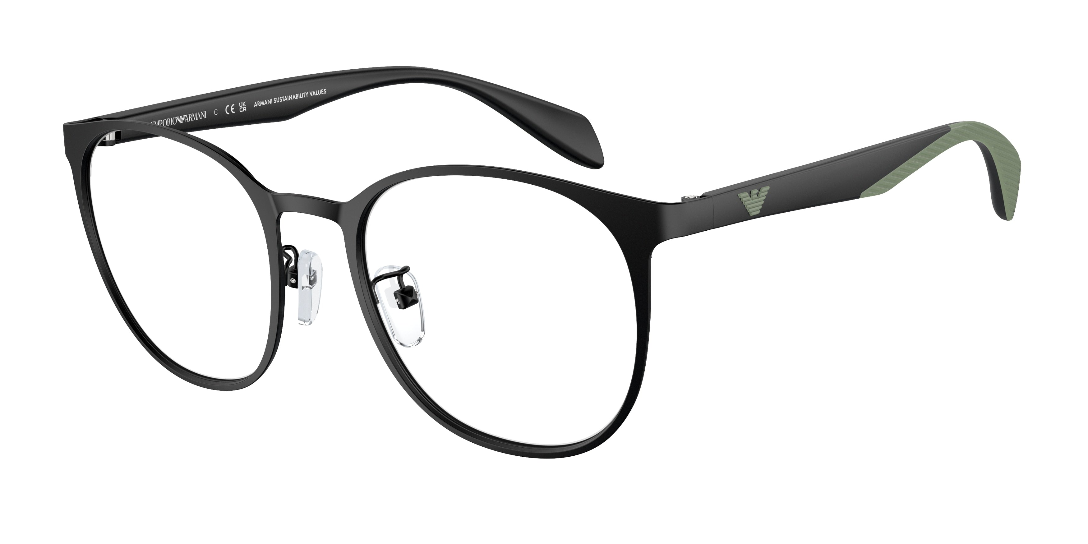 Emporio Armani EA1148 Phantos Eyeglasses 3001-Matte Black 52-145-20 - Color Map Black