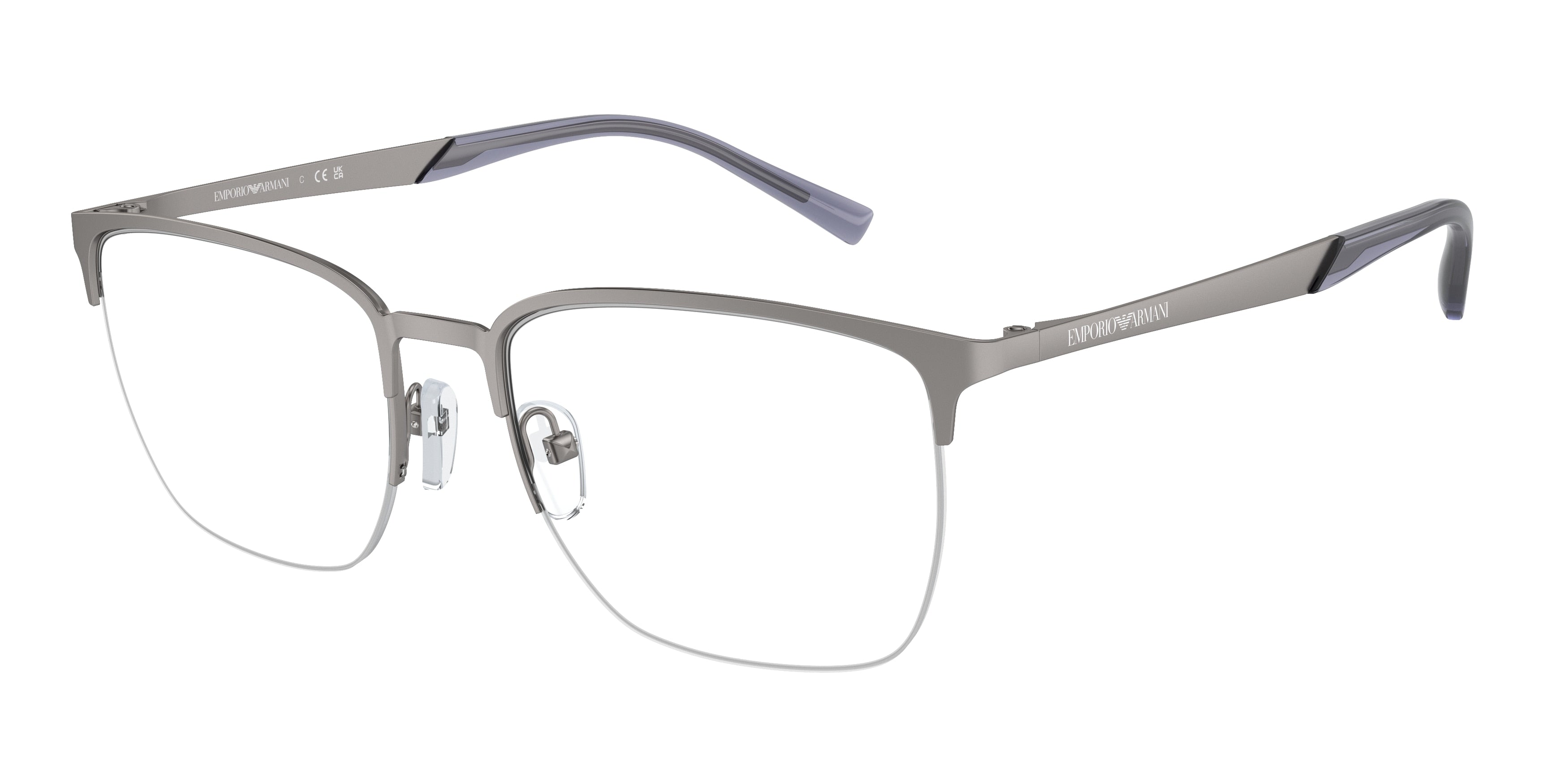 Emporio Armani EA1151 Pillow Eyeglasses 3303-Matte Gunmetal 56-145-19 - Color Map Grey