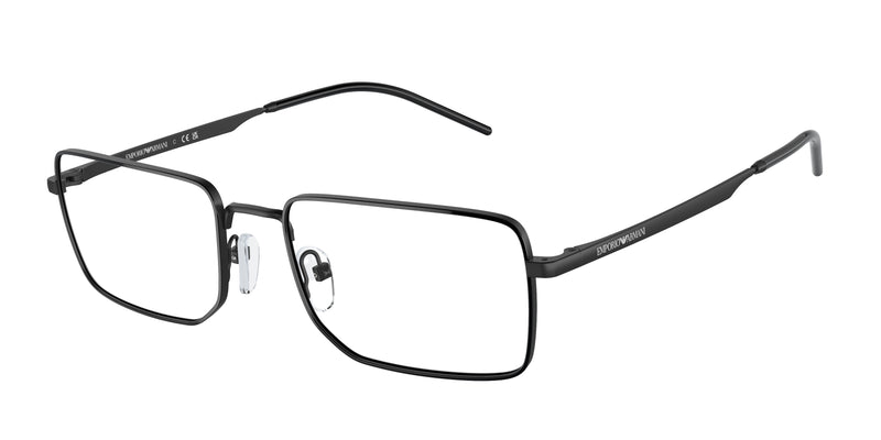 Emporio Armani EA1153 Rectangle Eyeglasses 3001-Matte Black 56-145-19 - Color Map Black