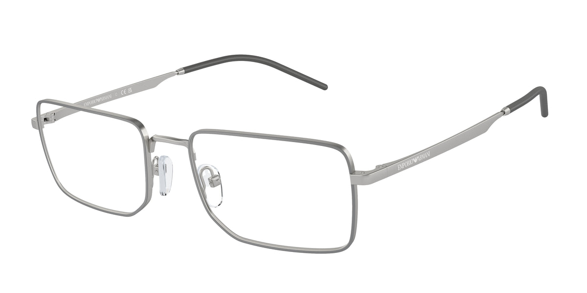 Emporio Armani EA1153 Rectangle Eyeglasses 3045-Matte Silver 56-145-19 - Color Map Silver