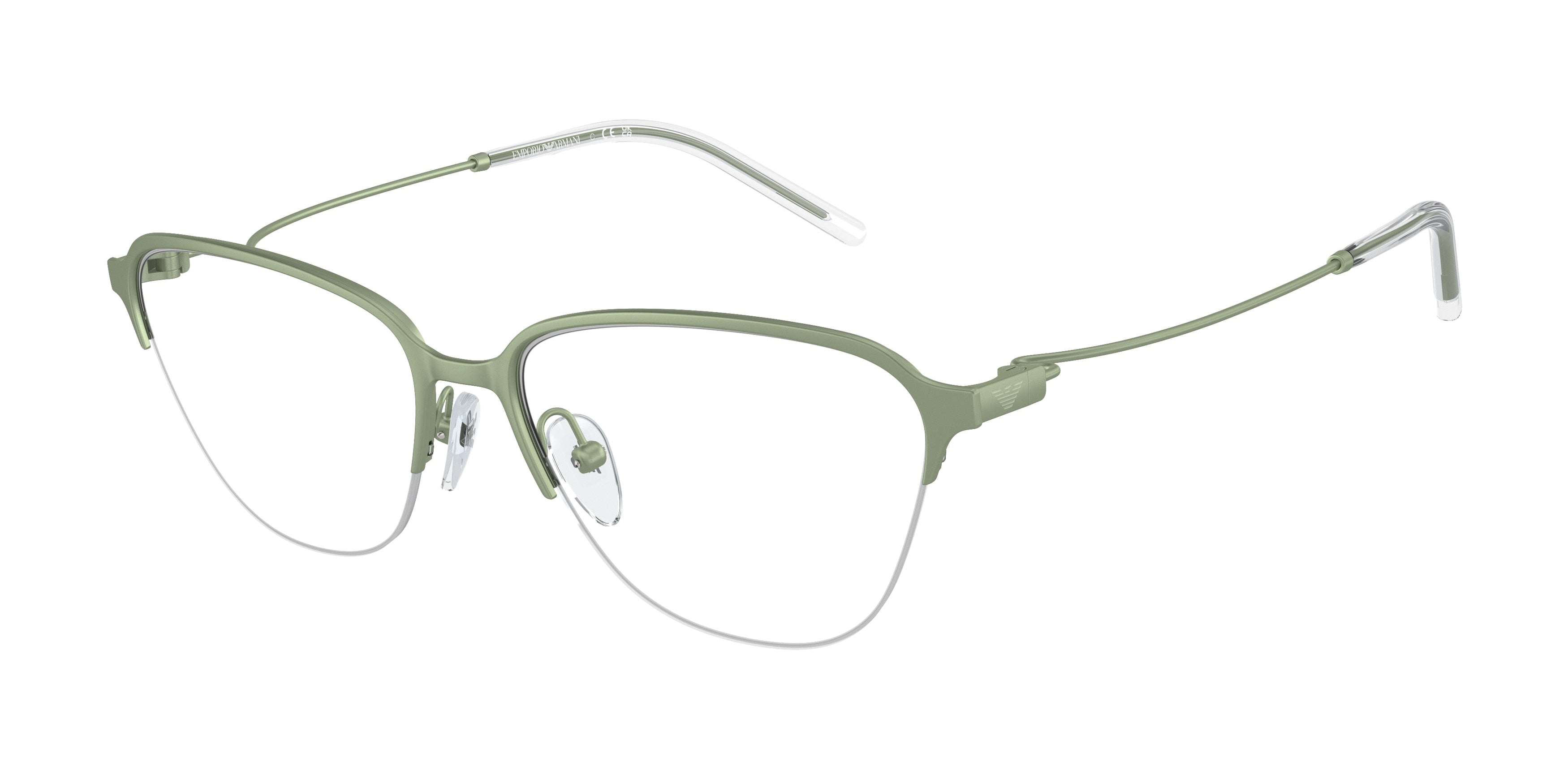 Emporio Armani EA1161 Irregular Eyeglasses 3382-Metal Green 54-140-16 - Color Map Green
