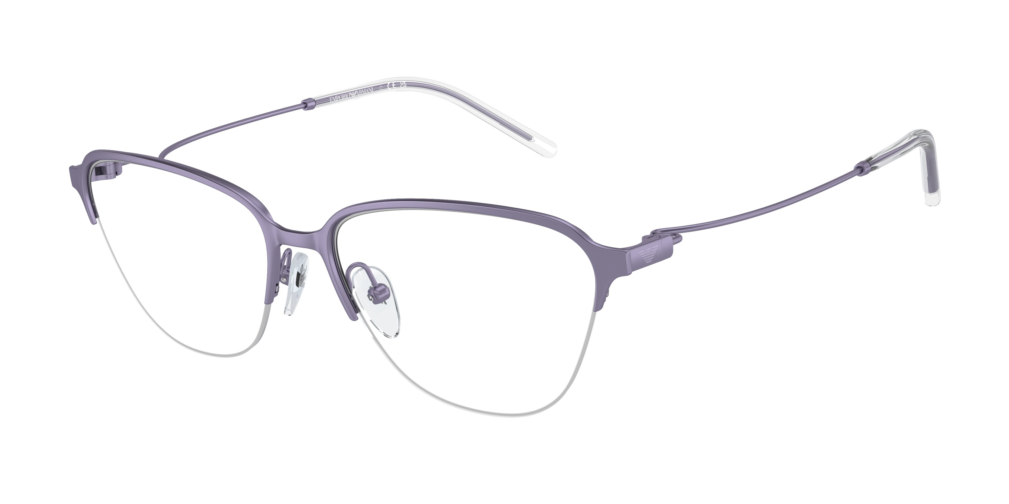Emporio Armani EA1161 Irregular Eyeglasses 3383-Shiny Lilac 54-140-16 - Color Map Violet