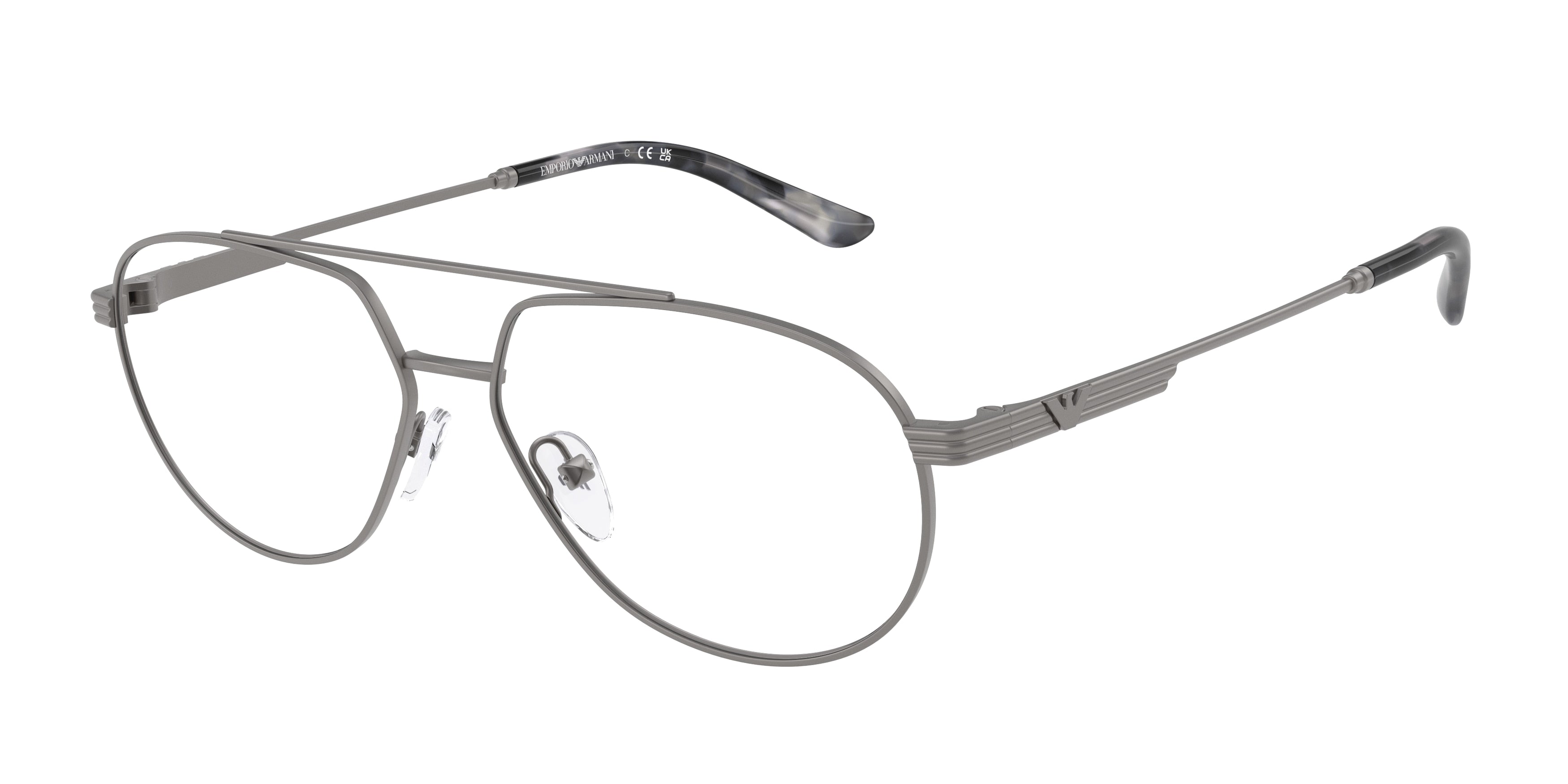 Emporio Armani EA1165 Pilot Eyeglasses  3003-Matte Gunmetal 56-145-14 - Color Map Grey