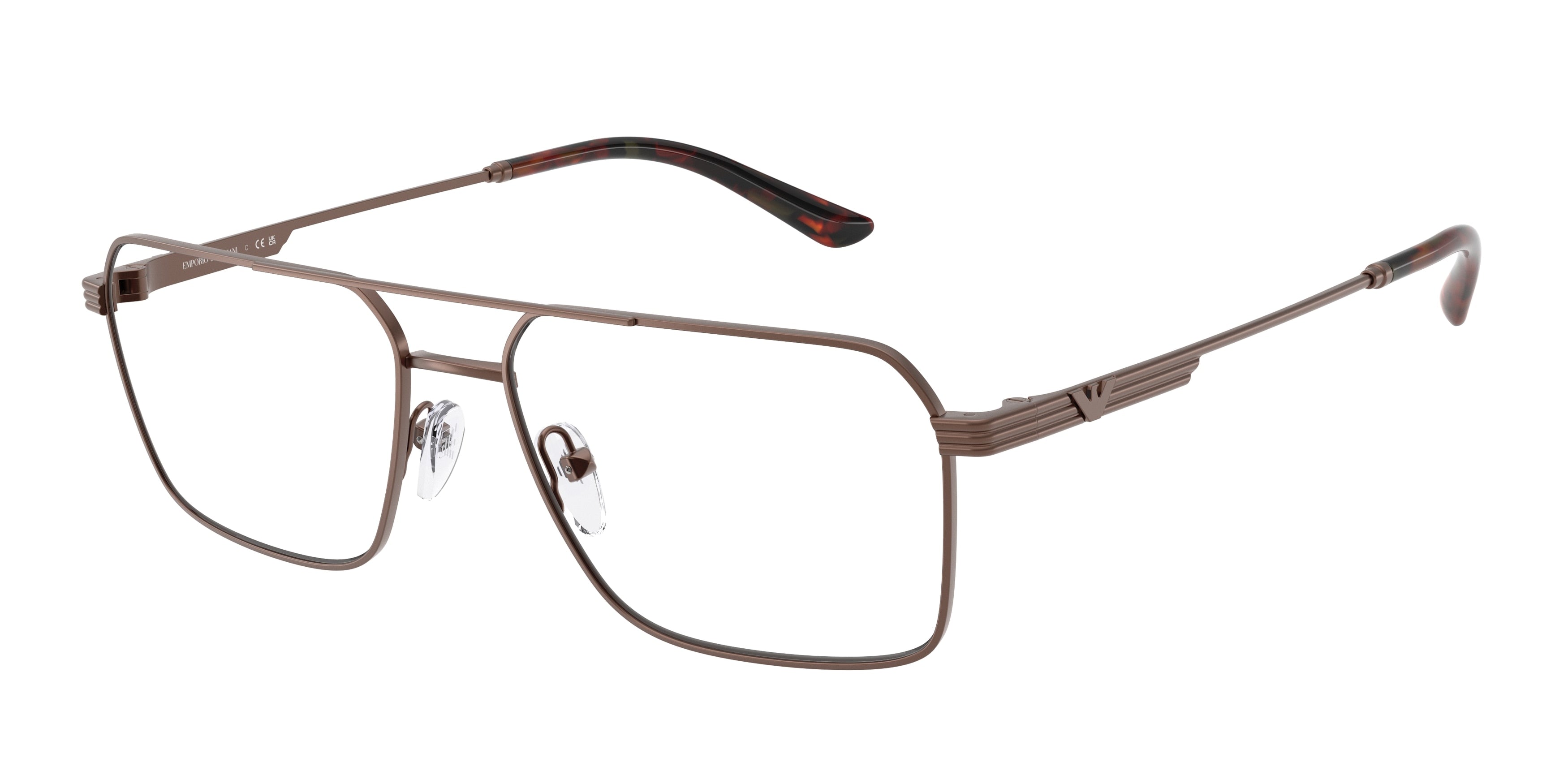 Emporio Armani EA1166 Square Eyeglasses 3006-Matte Bronze 57-145-17 - Color Map Copper