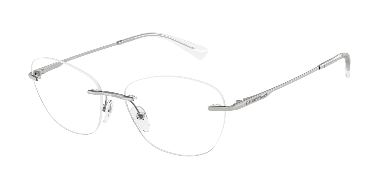 Emporio Armani EA1167 Phantos Eyeglasses 3015-Shiny Silver 55-140-16 - Color Map Silver