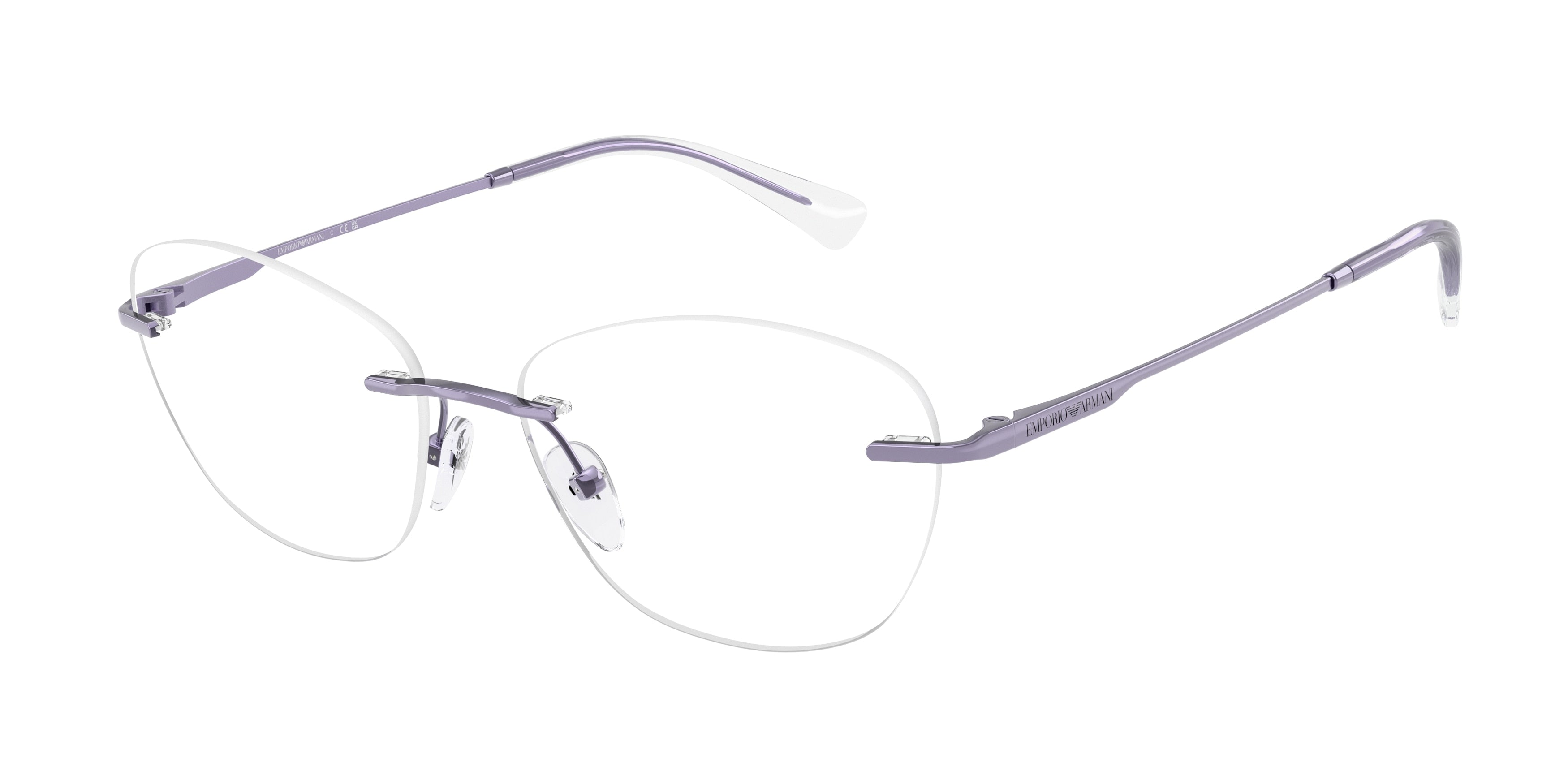 Emporio Armani EA1167 Phantos Eyeglasses  3383-Shiny Metallic Violet 55-140-16 - Color Map Violet
